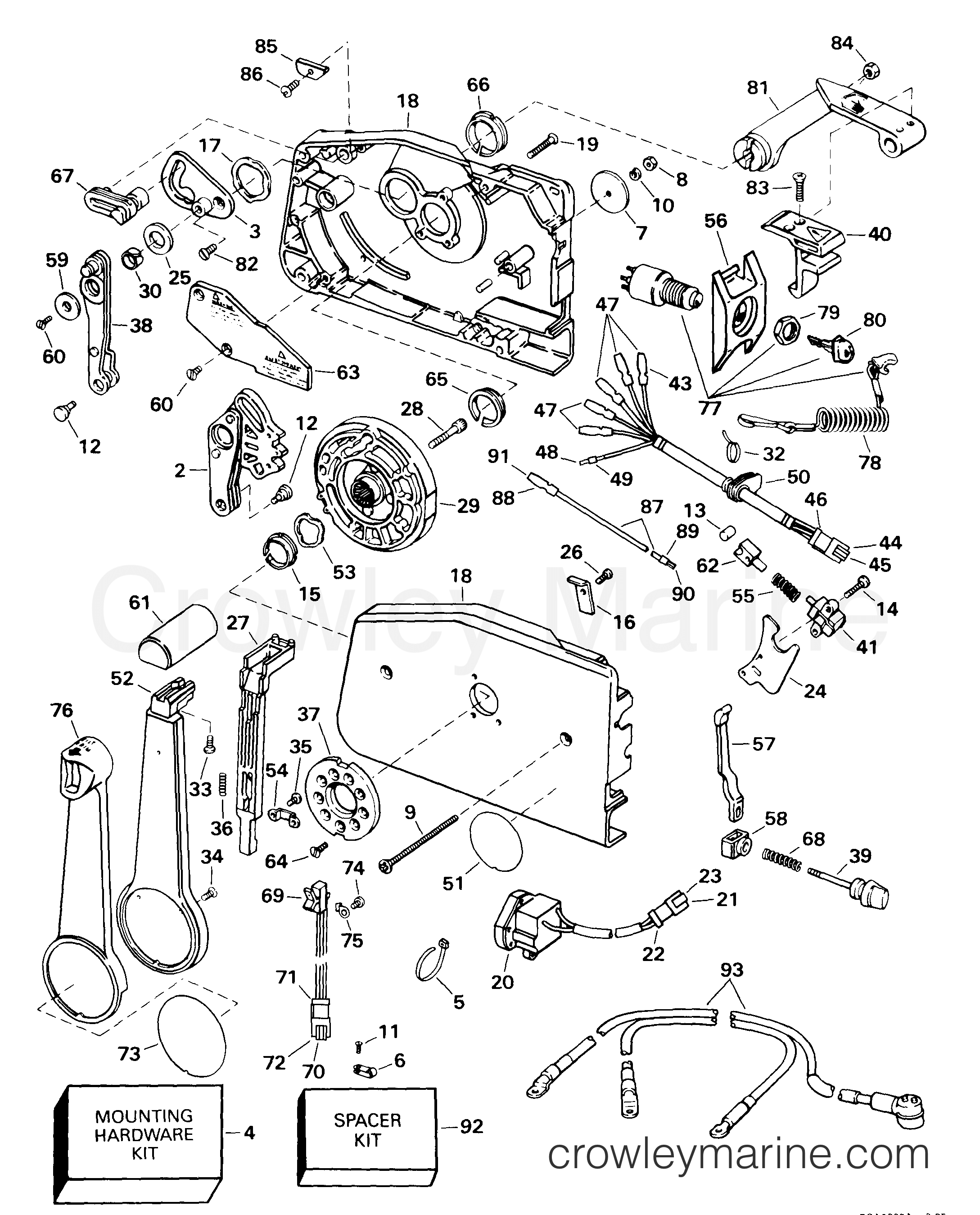 1999 Outboard 150 - J150WPLEES - REMOTE CONTROL