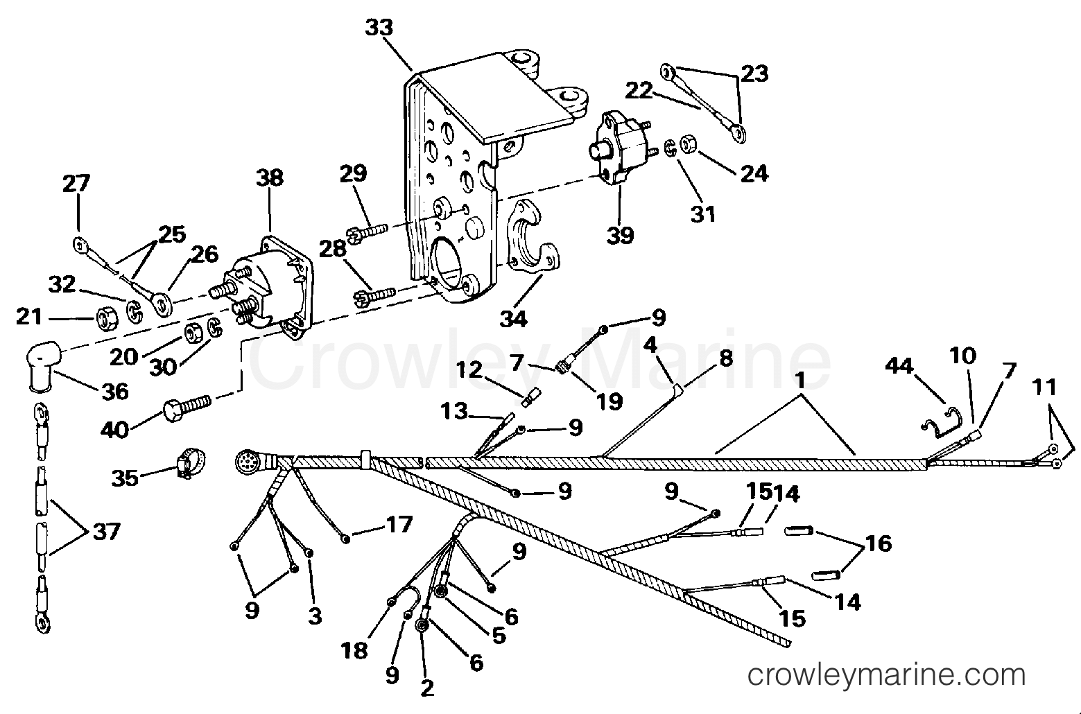 1994 Stern Drive 5.8 - 584ACPMDA - ENGINE WIRE HARNESS