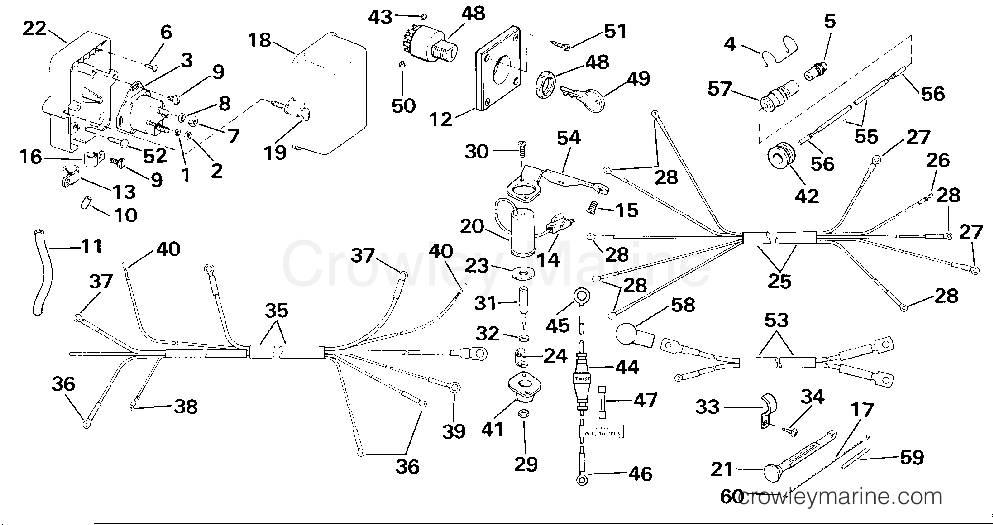 1990 Rigging Accessories - Electrical System - REMOTE STARTING KIT - 9.9, 15 TE