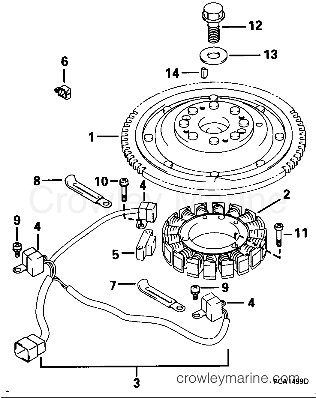 1998 Outboard 70 - J70FLTLECS - FLYWHEEL