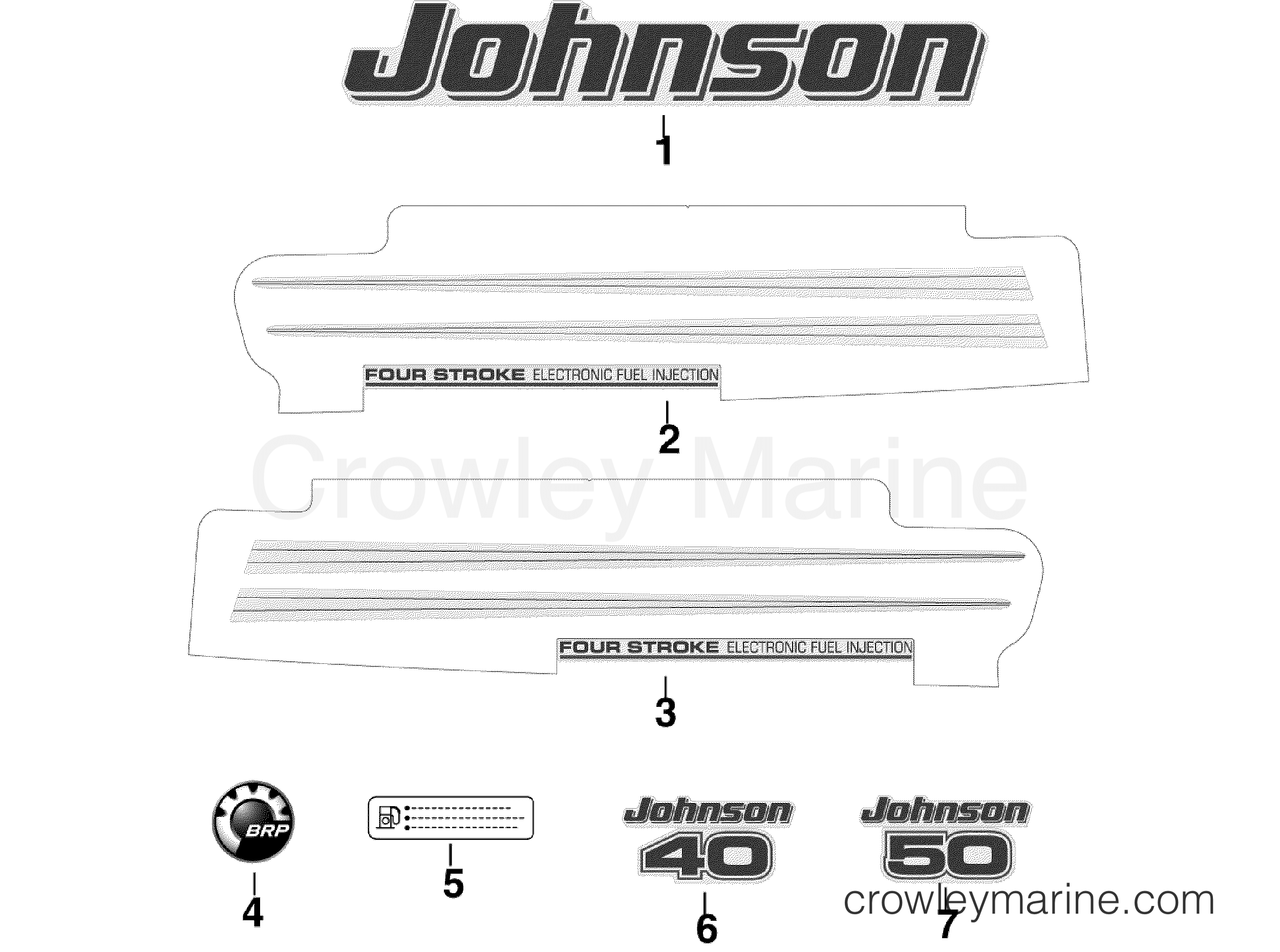 2006 Outboard 50 - BJ50PL4SDR - DECALS