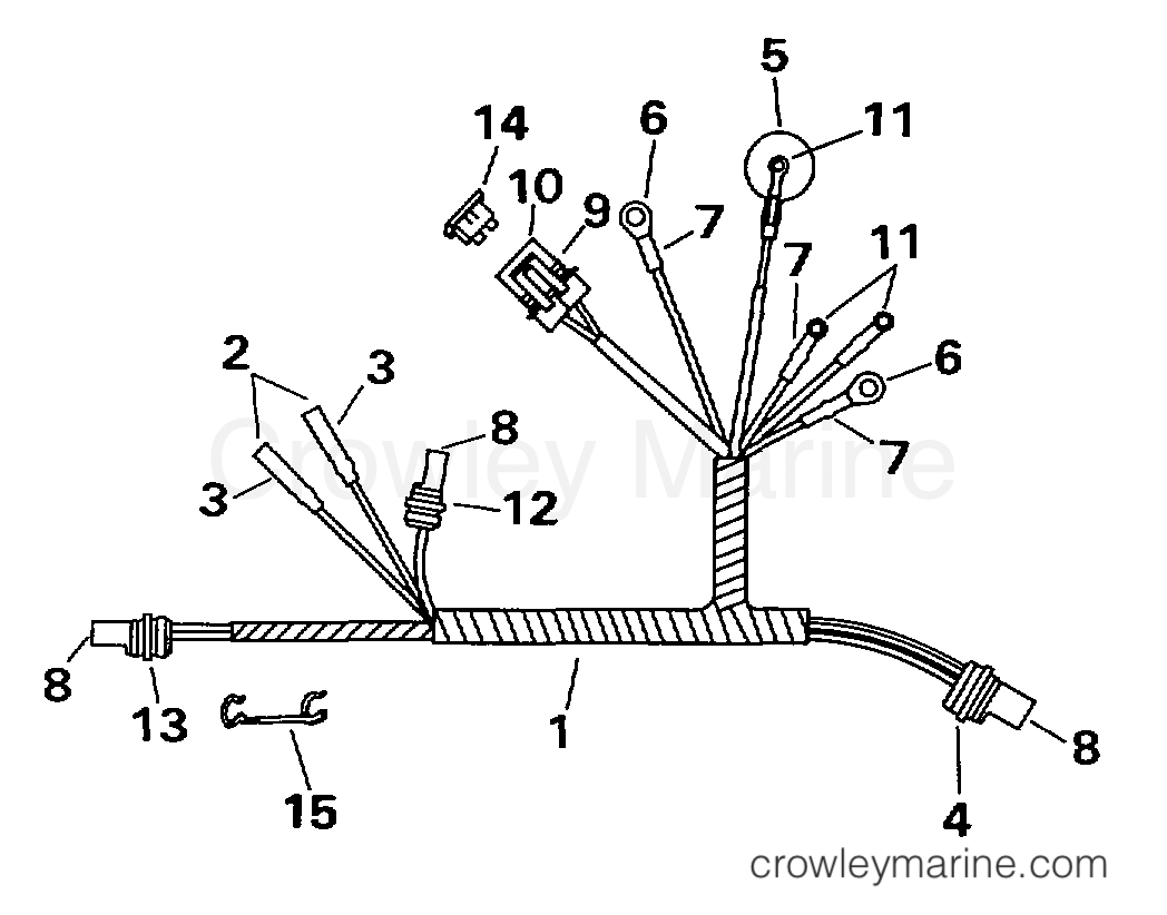 1996 Evinrude Outboards 9.9 - BE10FPXEDC MOTOR CABLE - TE MODELS section