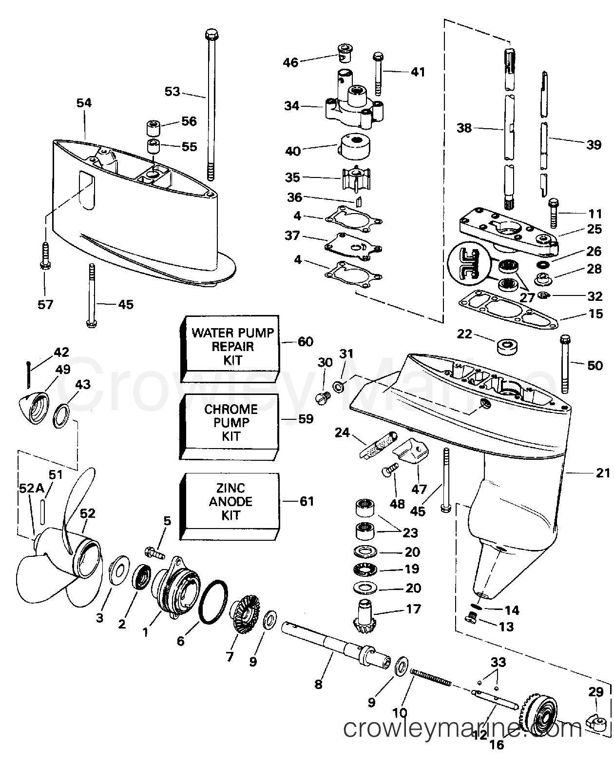 1996 Outboard 8 - BJ8RCH - GEARCASE