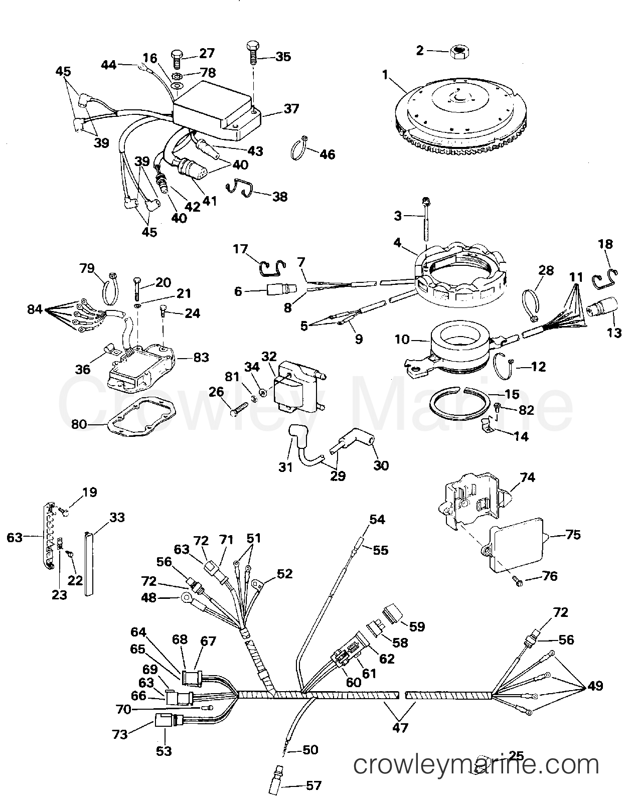 1996 Outboard 100 - E100WTLEDR - IGNITION SYSTEM