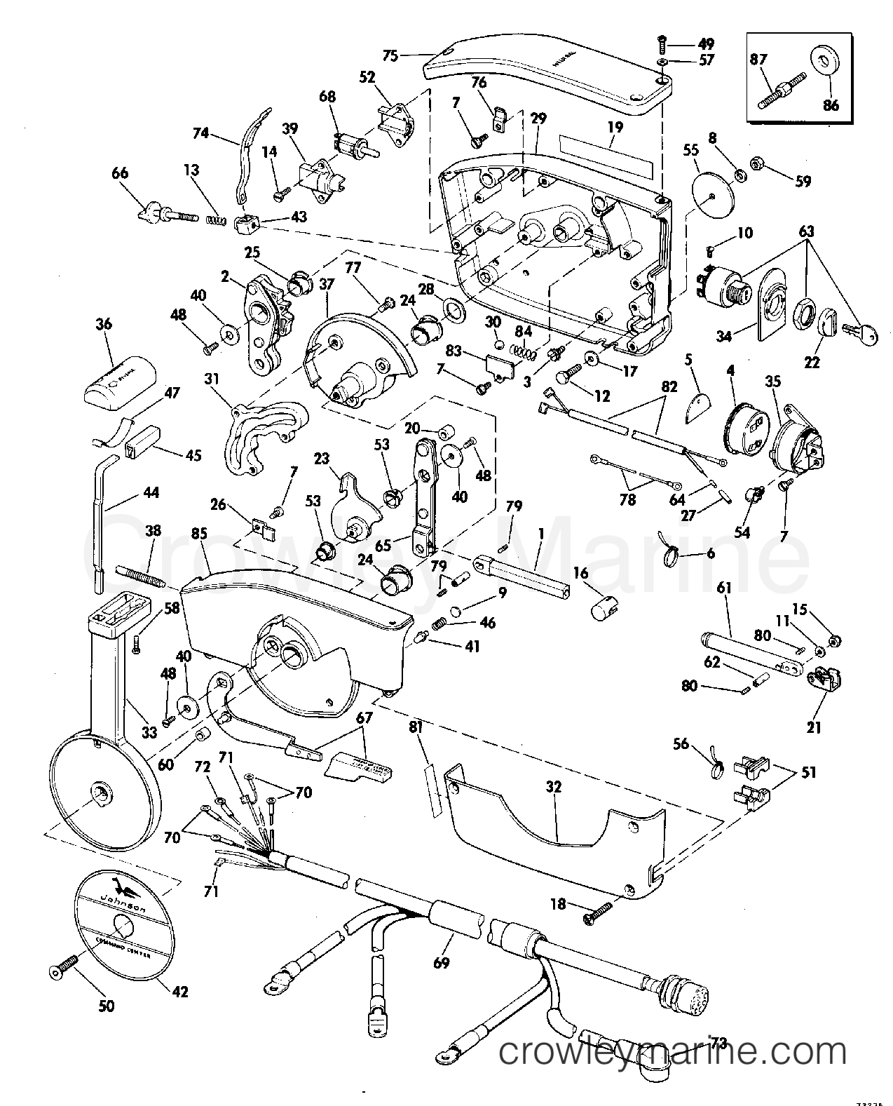 1977 Outboard 115 - 115EL77S - REMOTE CONTROL