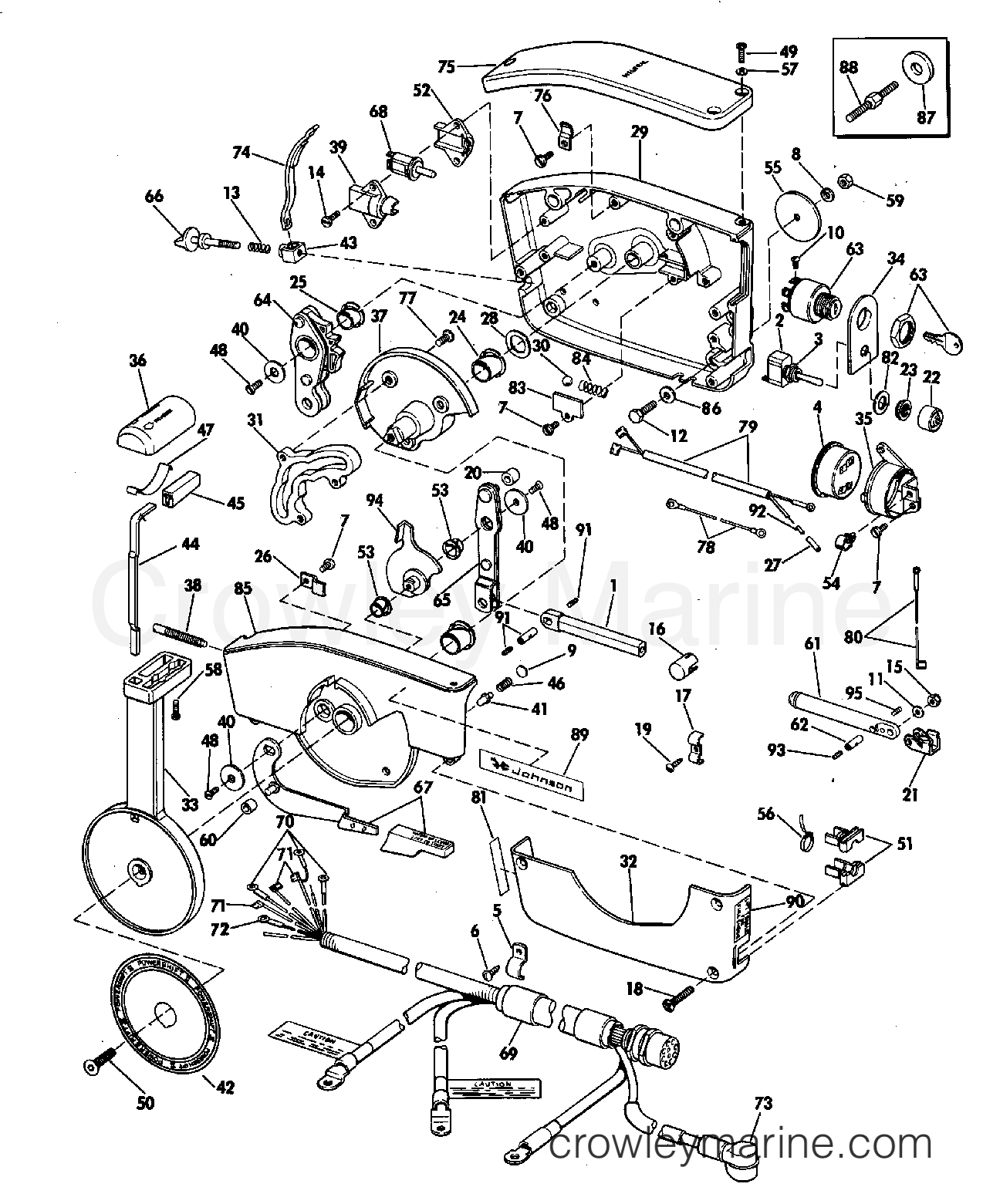 1974 Outboard 85 - 85ESL74B - REMOTE CONTROL