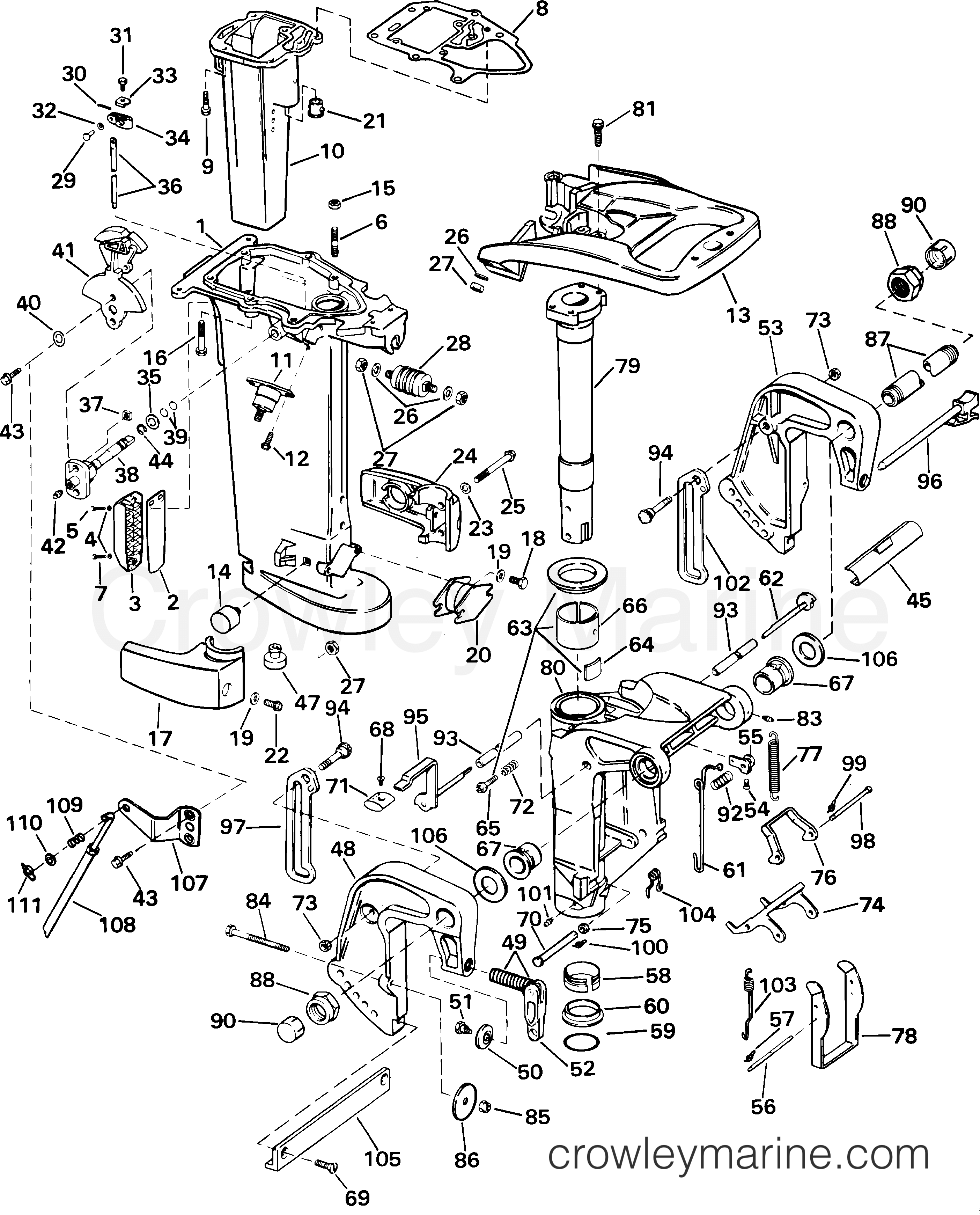2001 Outboard 25 - SE25RDSIE - MIDSECTION