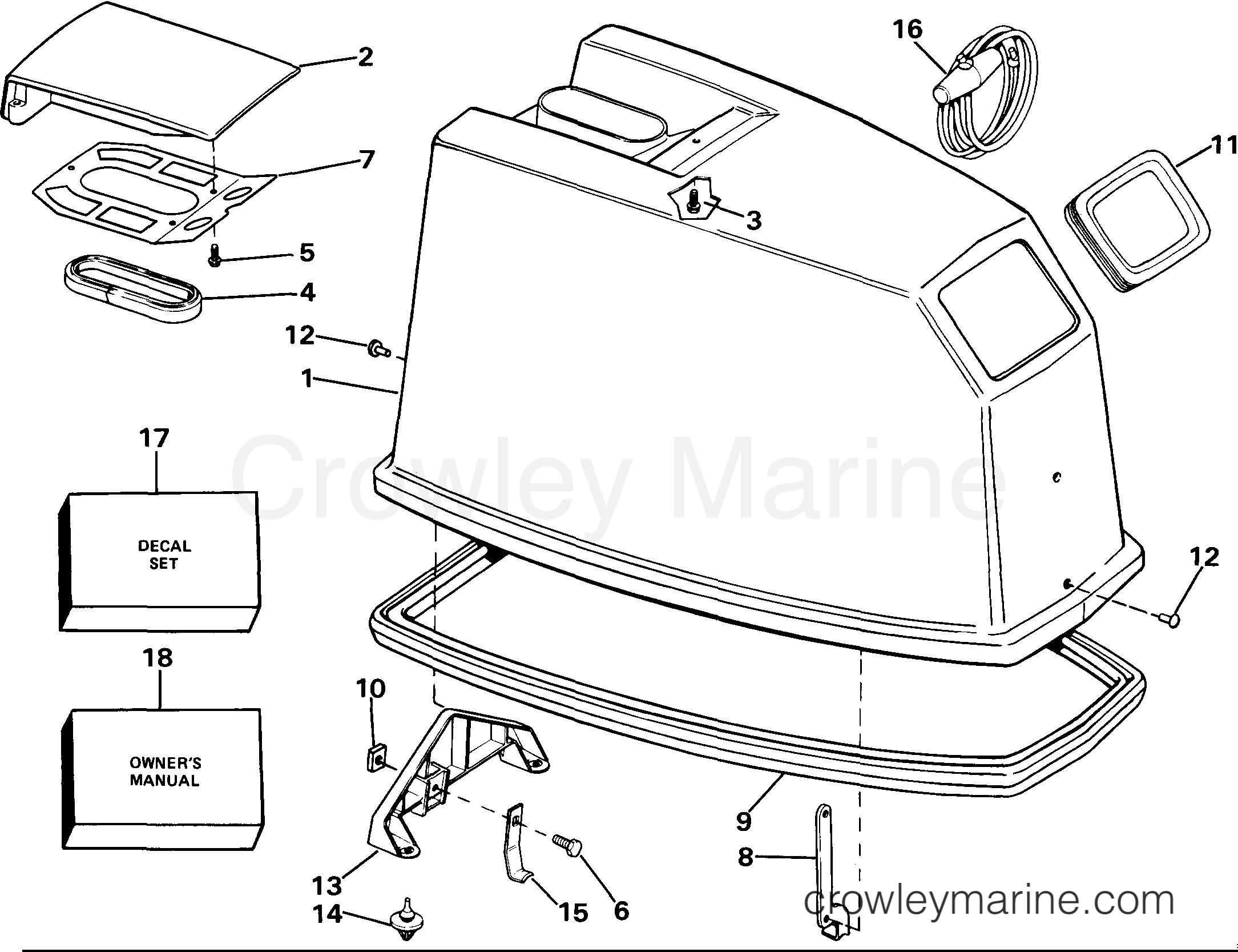 1985 Outboard 65 - J65TELCOC - ENGINE COVER