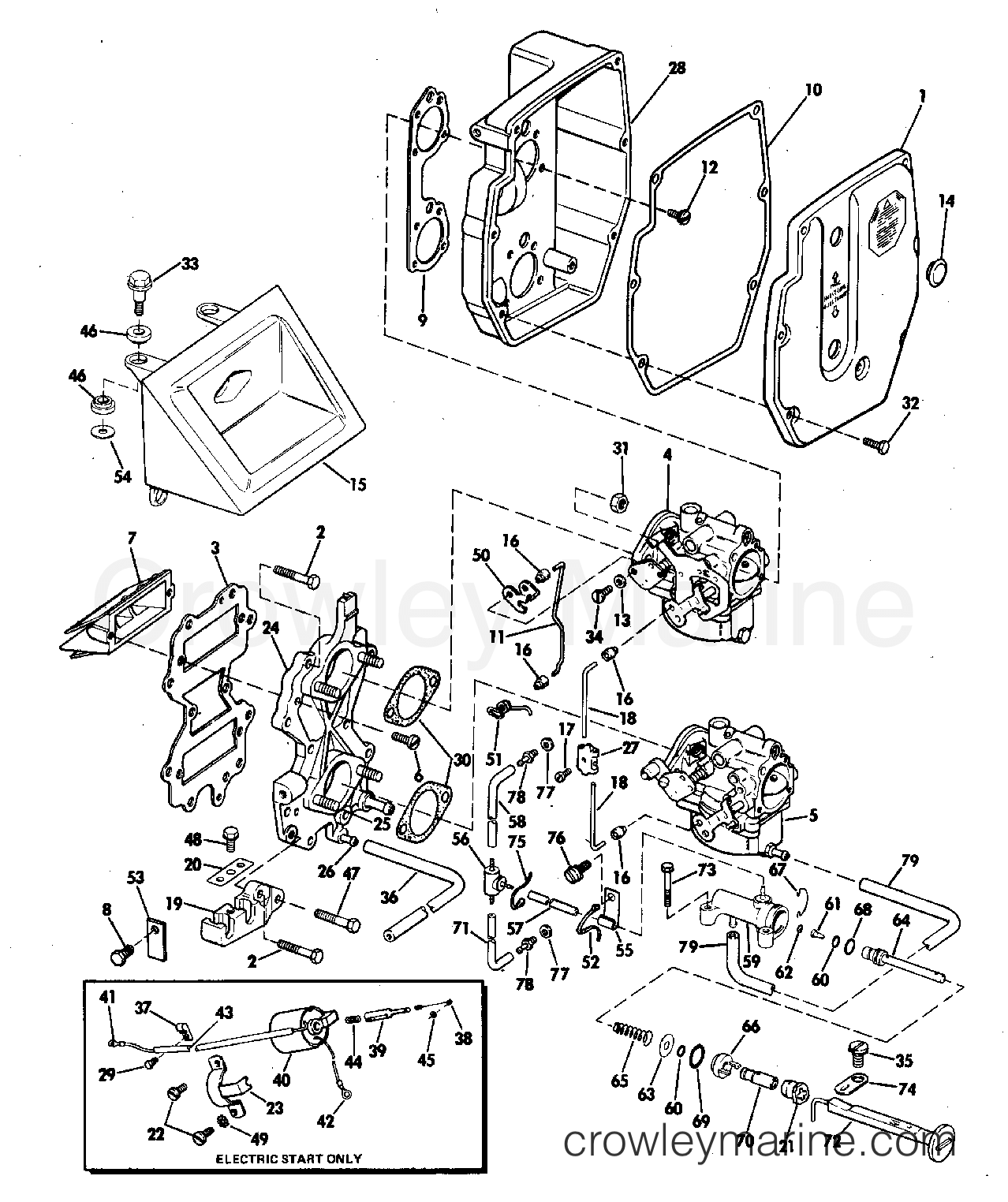 1981 Outboard 60 - J60ECIH - INTAKE MANIFOLD