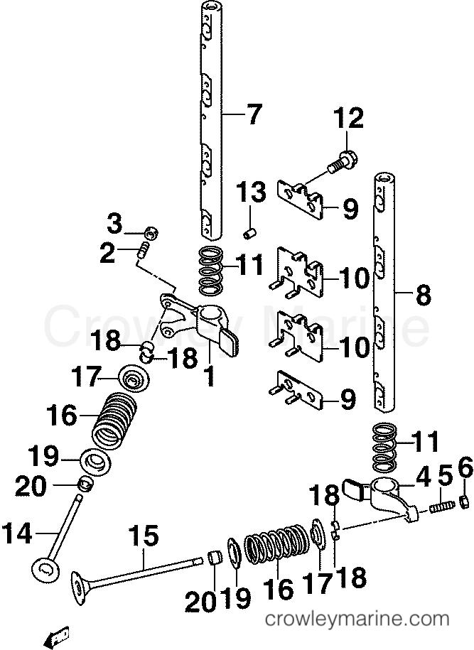 2005 Outboard 25 - J25PL4SOC - VALVES