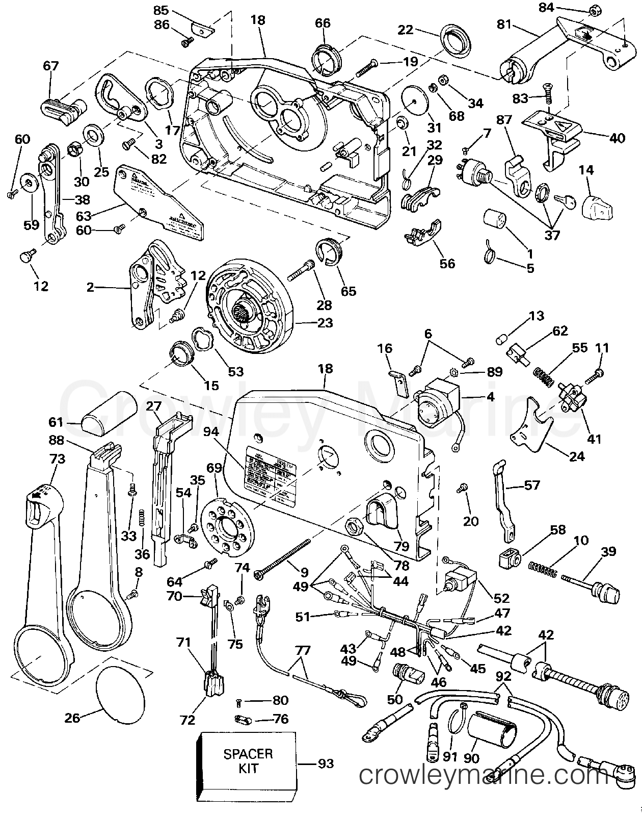 1990 Outboard 175 - VJ175SLESE - REMOTE CONTROL