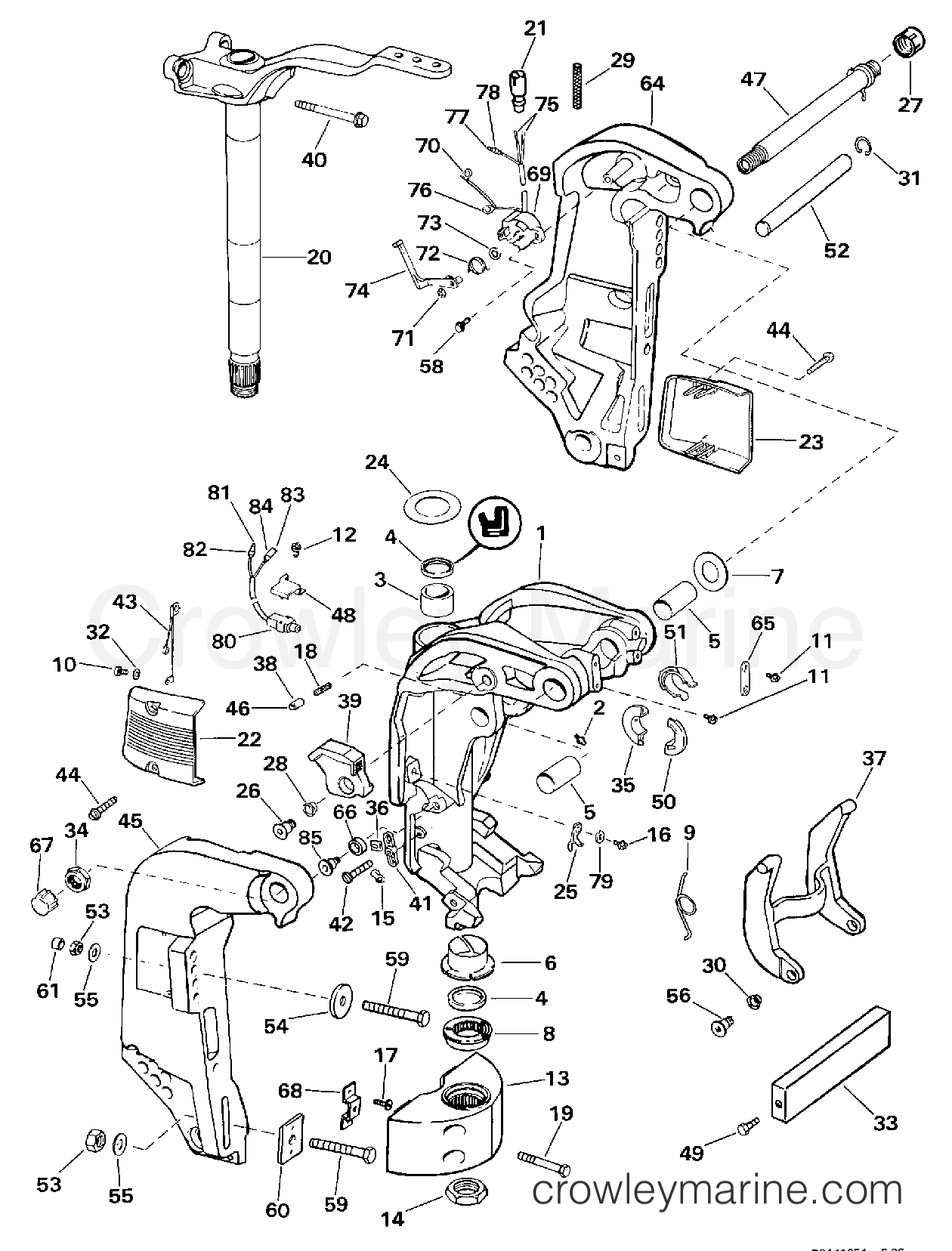 1997 Outboard 90 - BJ90ELEUC - MIDSECTION