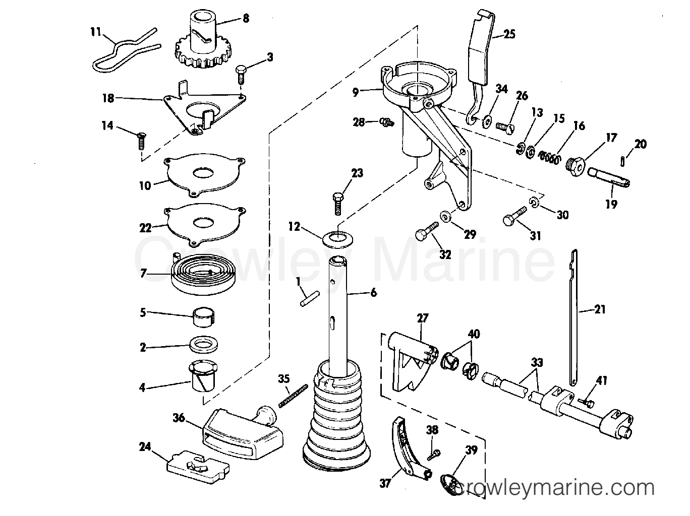 1979 Outboard 55 - 55E79C - REWIND STARTER