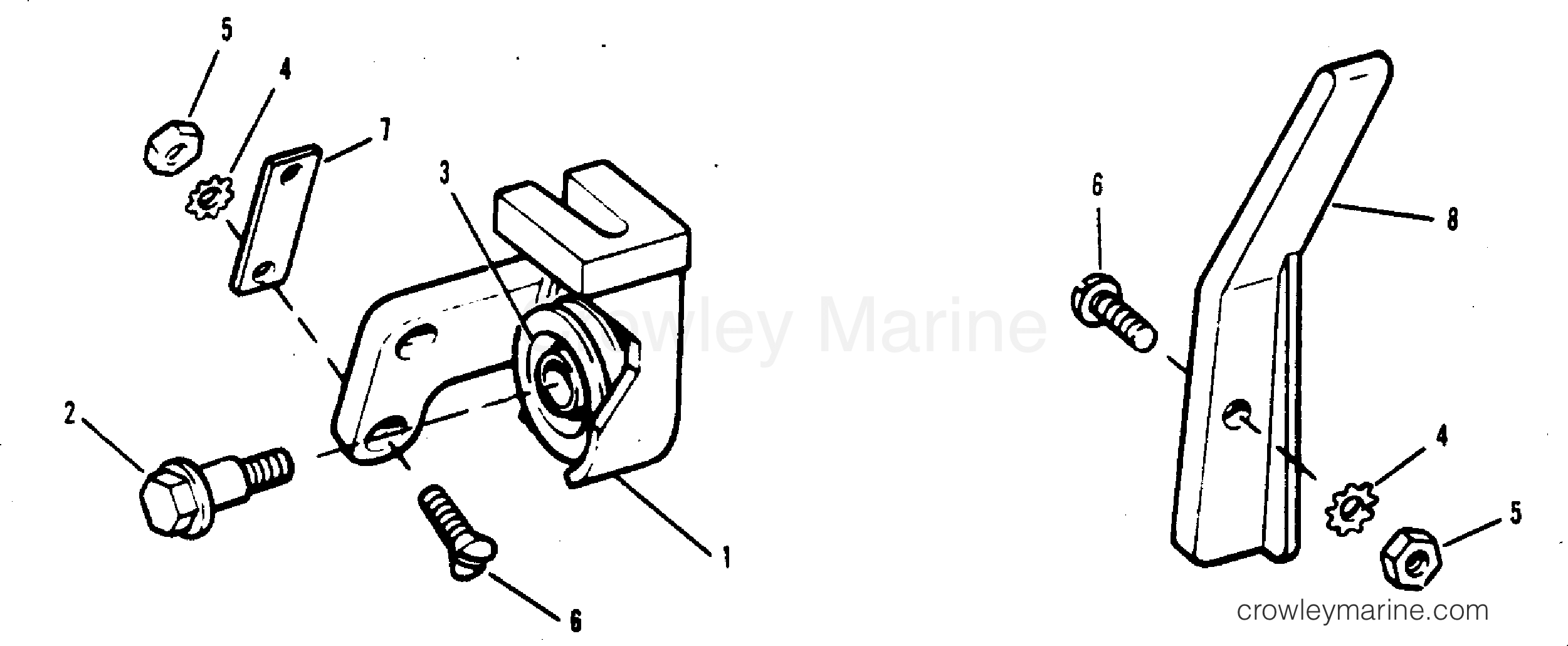 1974 Rigging Accessories - Steering - TOP MOUNT CONTROL KIT (4 HP)