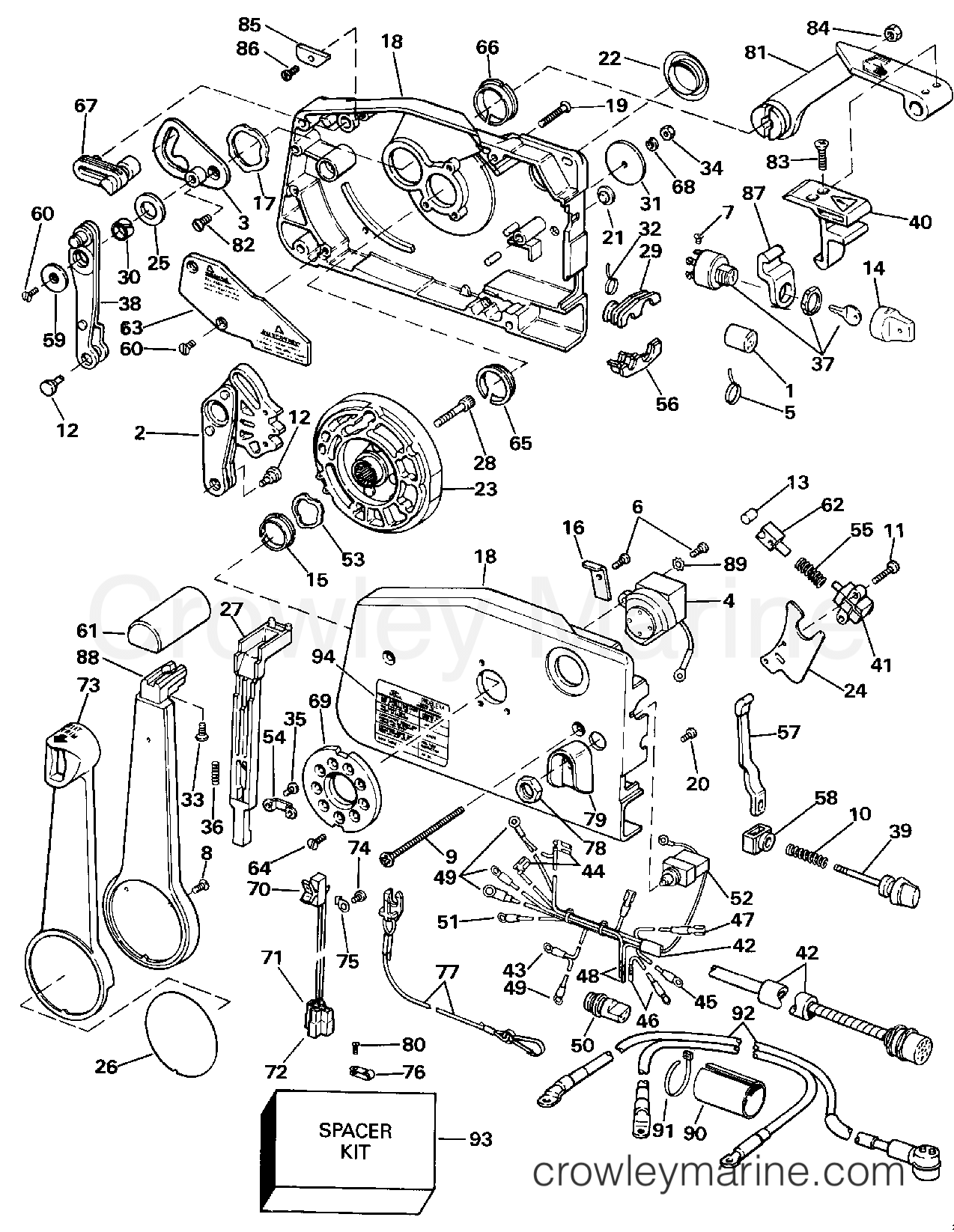 1990 Outboard 200 - E200TXESM - REMOTE CONTROL
