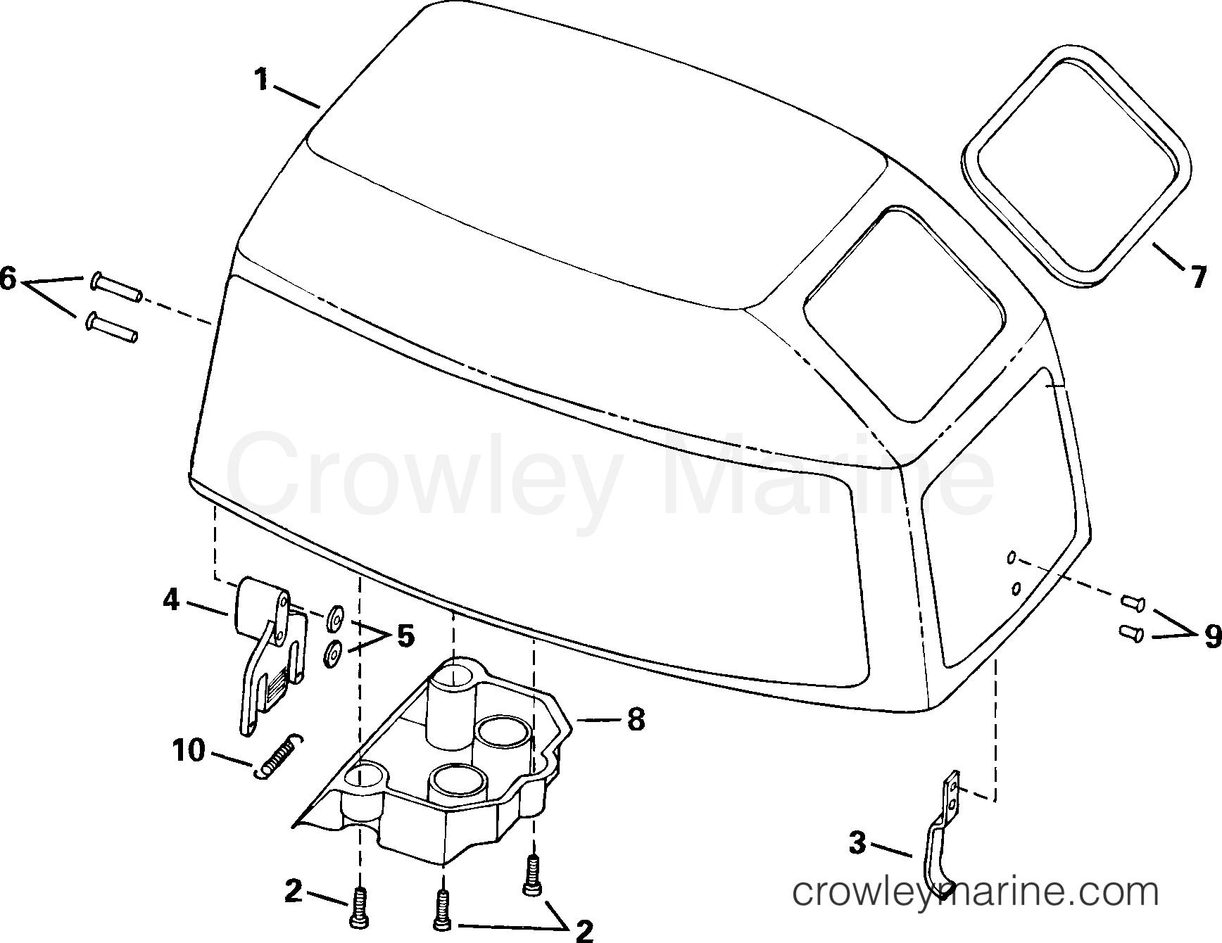 2005 Outboard 6 - J6RLSOC - ENGINE COVER