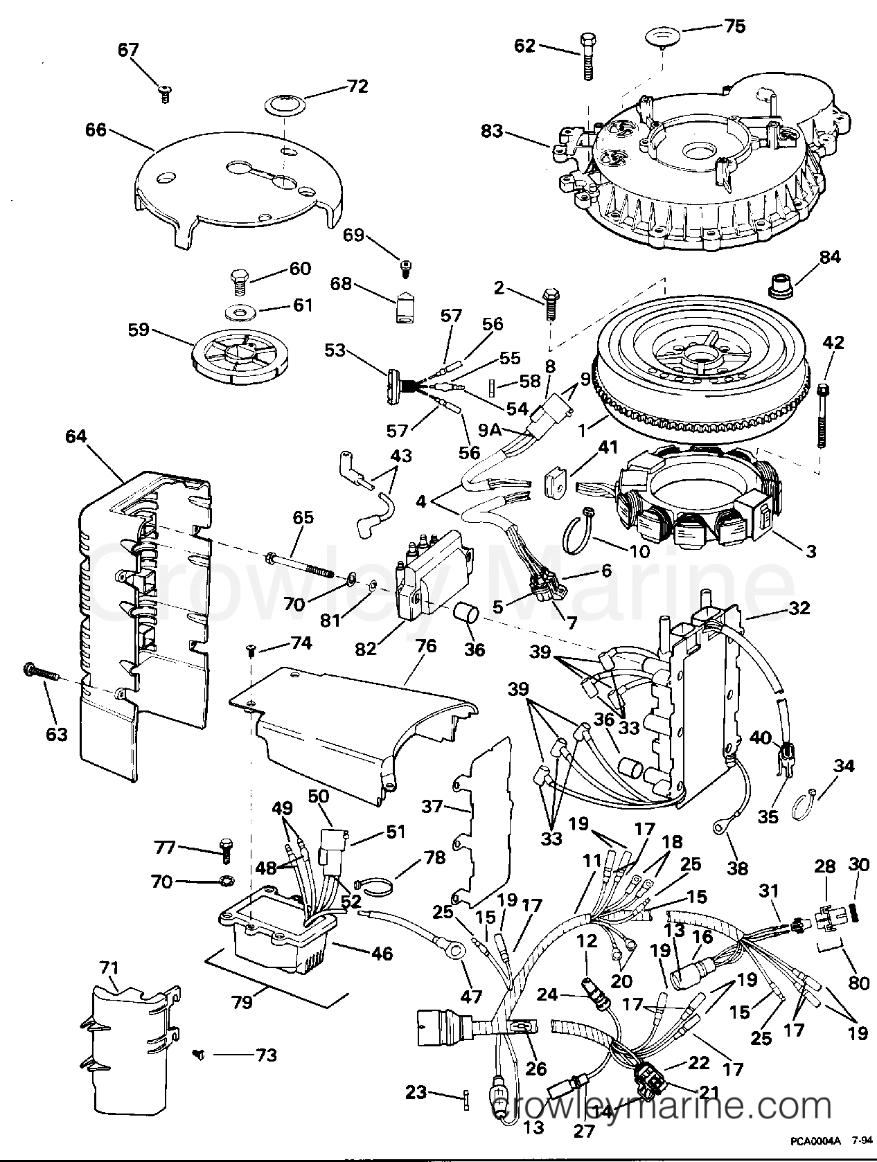 1995 Outboard 175 - J175NXEOM - IGNITION SYSTEM