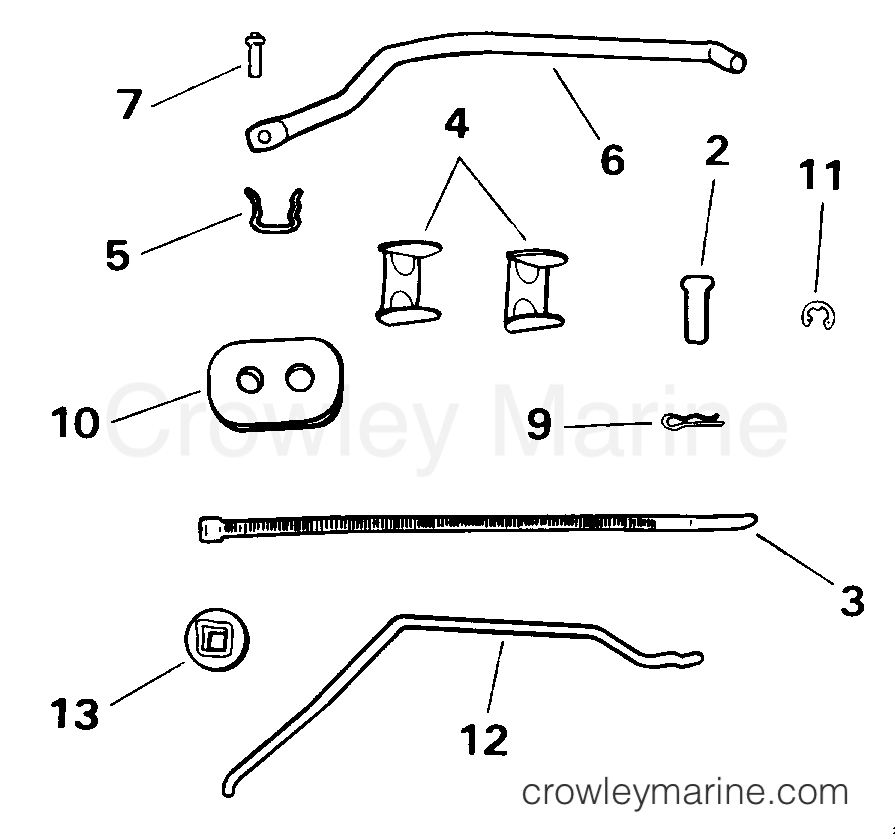 1998 Rigging Accessories - Remote Controls - REMOTE CONTROL ADAPTER KIT -- 5, 6 (4-STROKE)