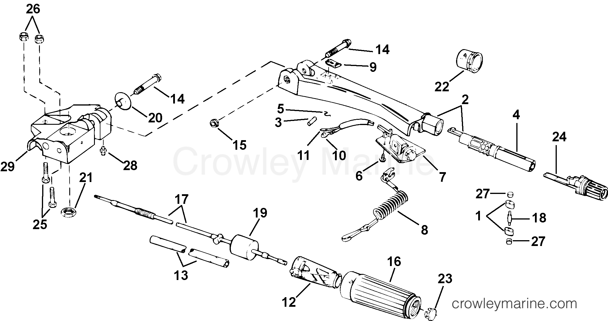2003 Outboard 40 - J40RLSTD - STEERING & SHIFT HANDLE