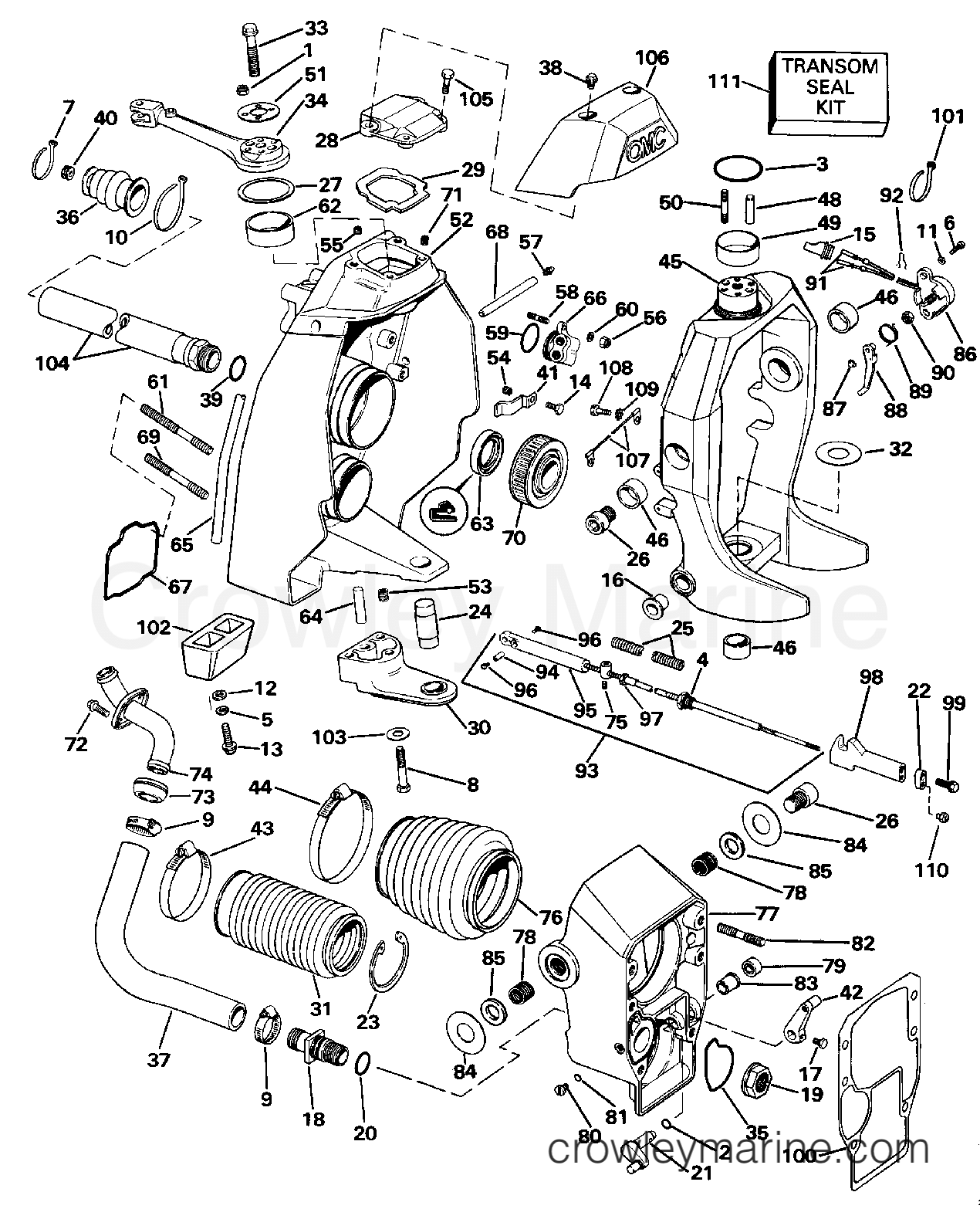 1990 Stern Drive 2.3 - 232BPRPWS - TRANSOM MOUNT