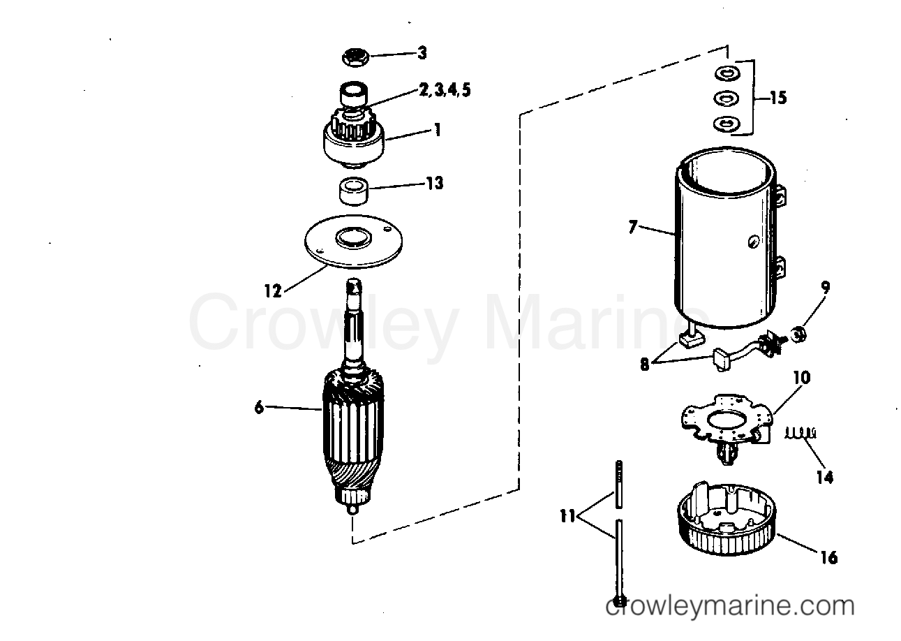 ELECTRIC STARTER PRESTOLITE MODELS MGL4109 1978 Outboard 115 115890C