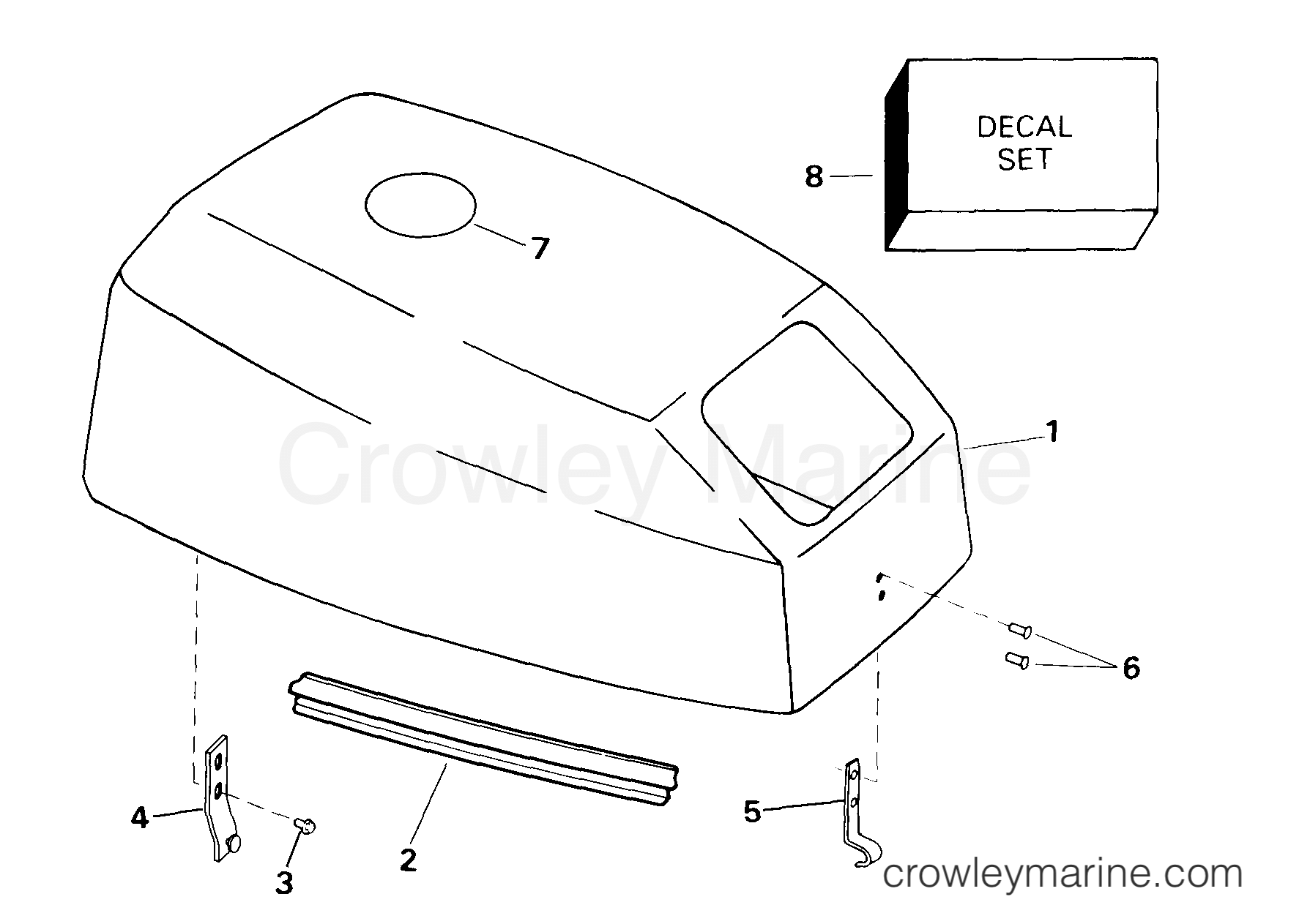 1999 Outboard 15 - E15WREES - ENGINE COVER -- JOHNSON