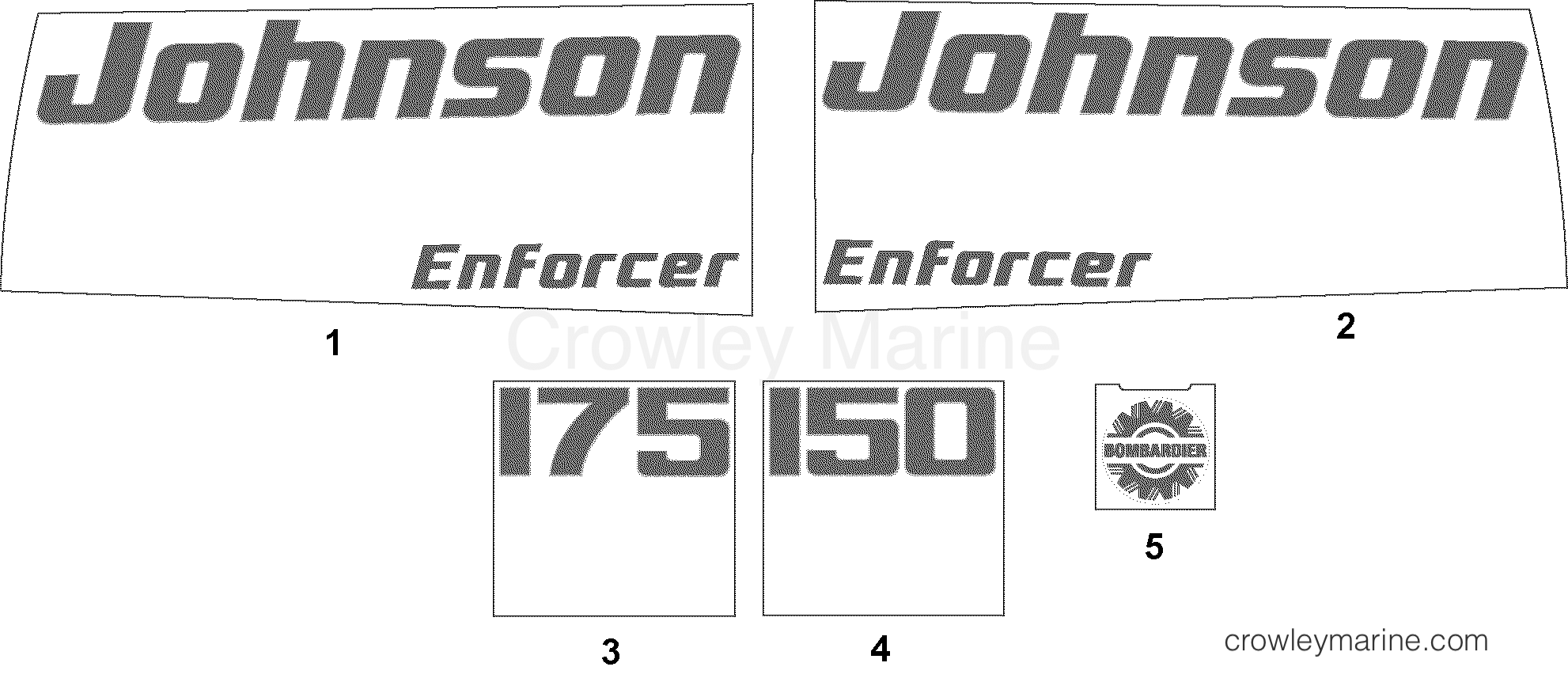 2004 Outboard 150 - J150MLSRC - DECALS ML, MX MODELS