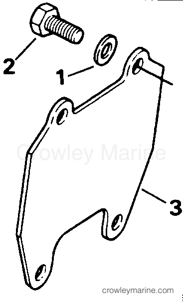 1992 Rigging OMC Stern Drive - All Models - EXHAUST PLATE KIT