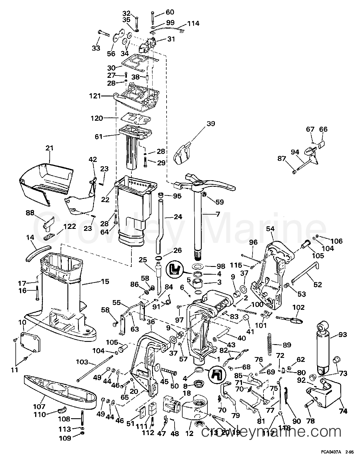 1997 Outboard 65 - SJ65RSLZ2 - MIDSECTION