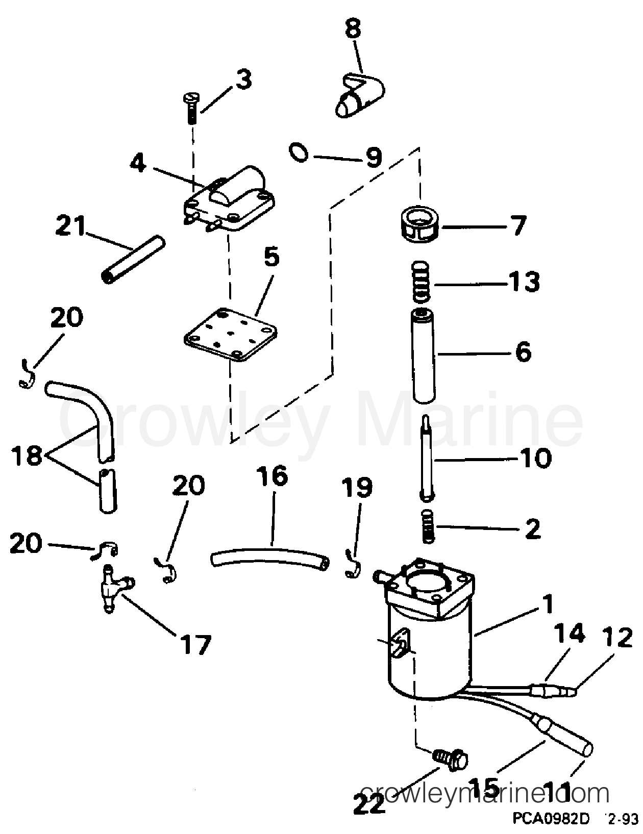 1995 Outboard 15 - E15EEOD - ELECTRIC PRIMER SYSTEM