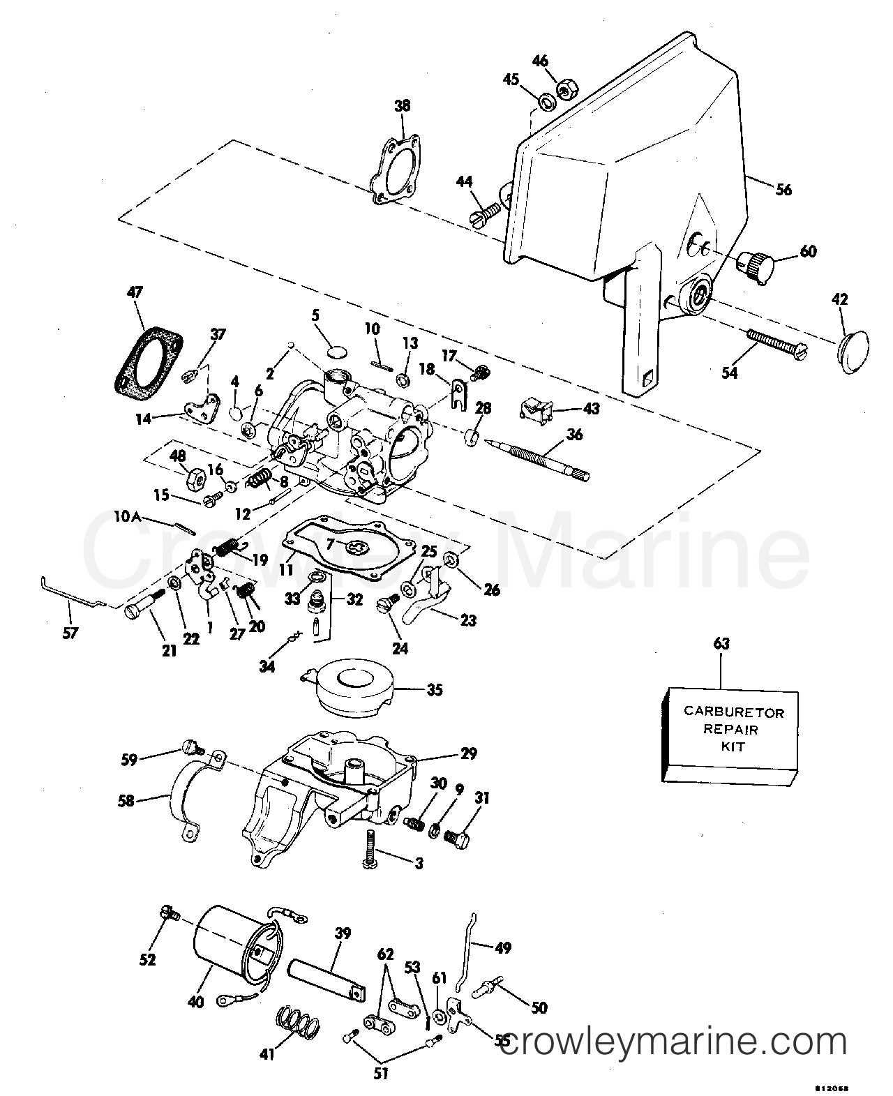 1981 Outboard 25 - J25TECIM - CARBURETOR