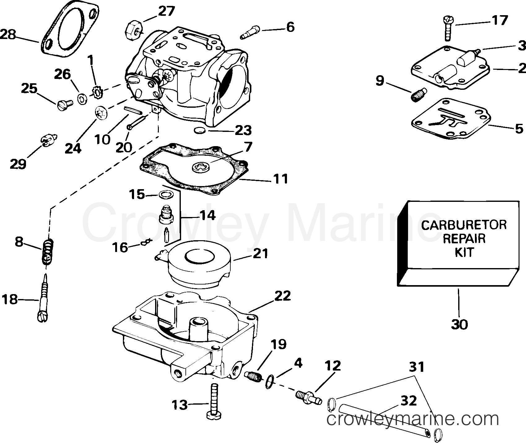 2004 Outboard 30 - J30MLSRC - CARBURETOR