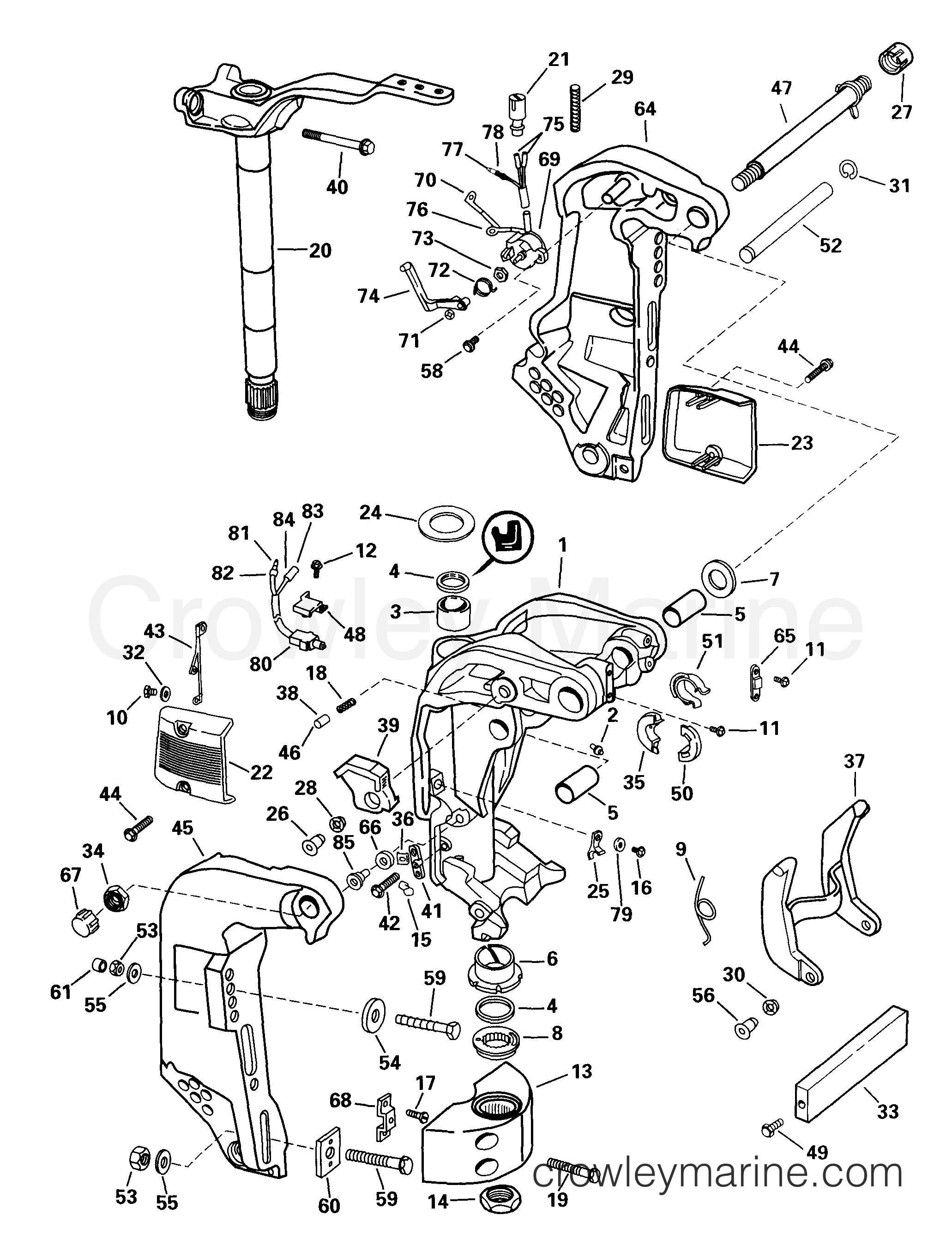 1999 Outboard 115 - J115SPLEES - MIDSECTION