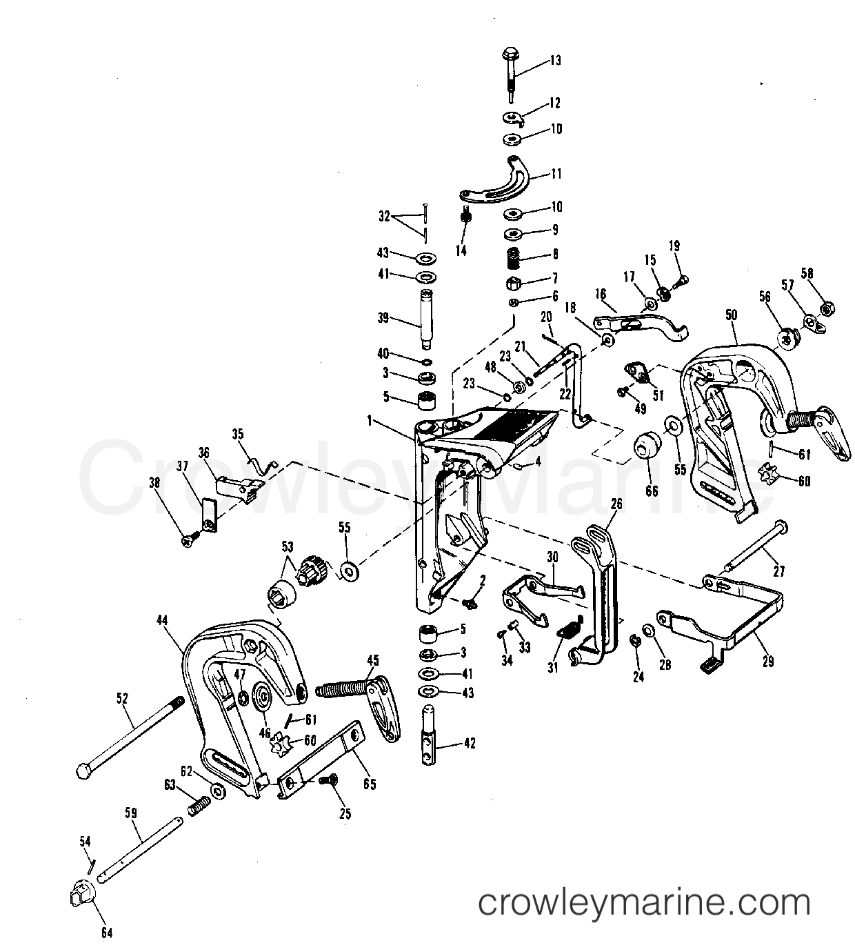 1969 Outboard 9.5 - 9RL69S - STERN BRACKET GROUP