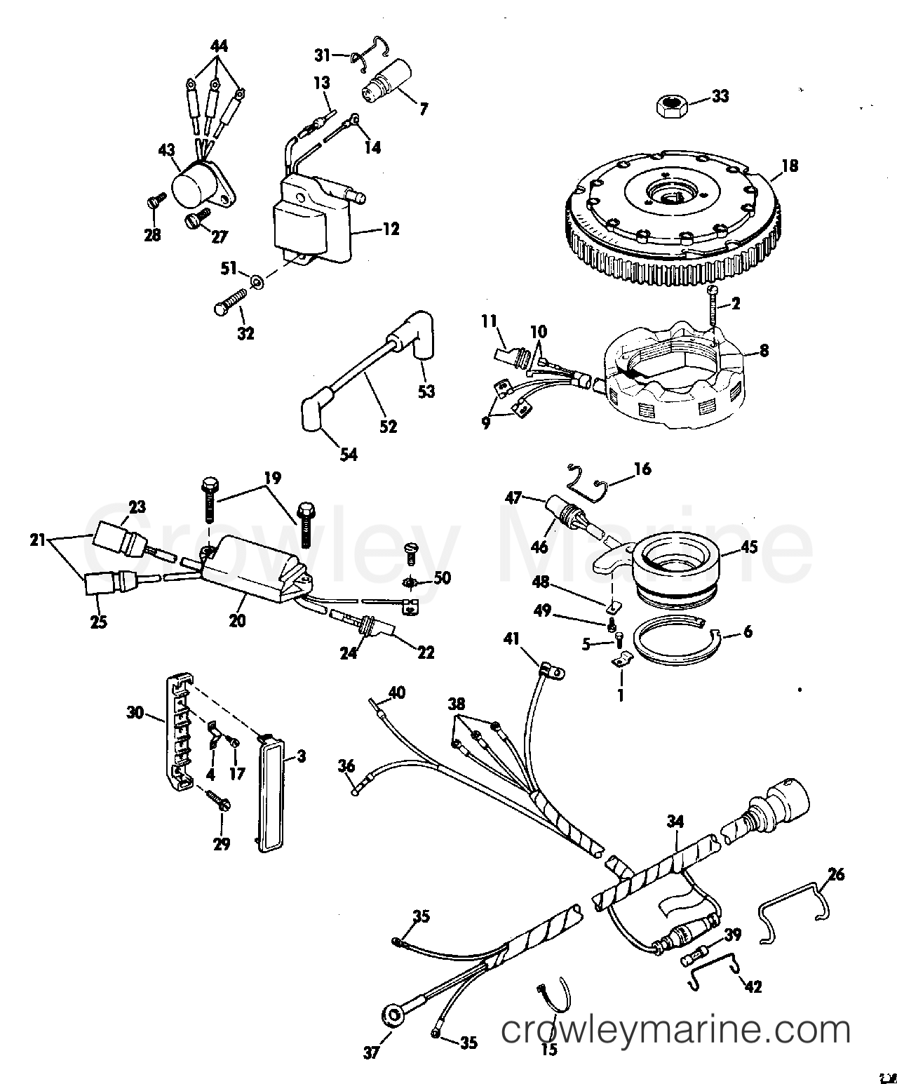 1983 Outboard 75 - J75ECTE - IGNITION SYSTEM