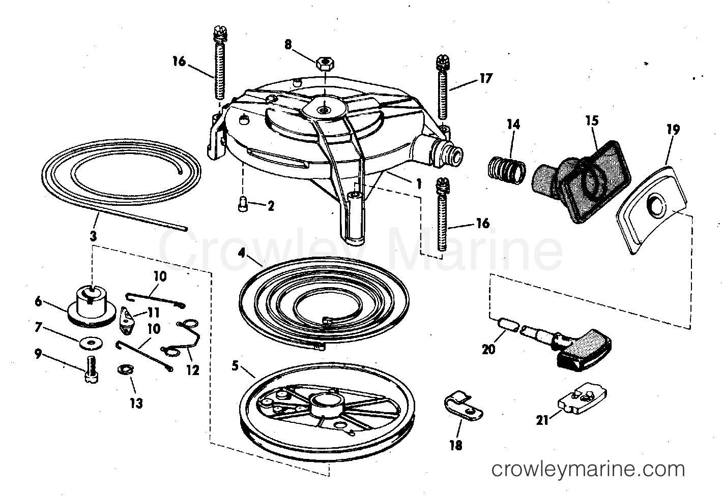 1978 Outboard 25 - 25852C - REWIND STARTER