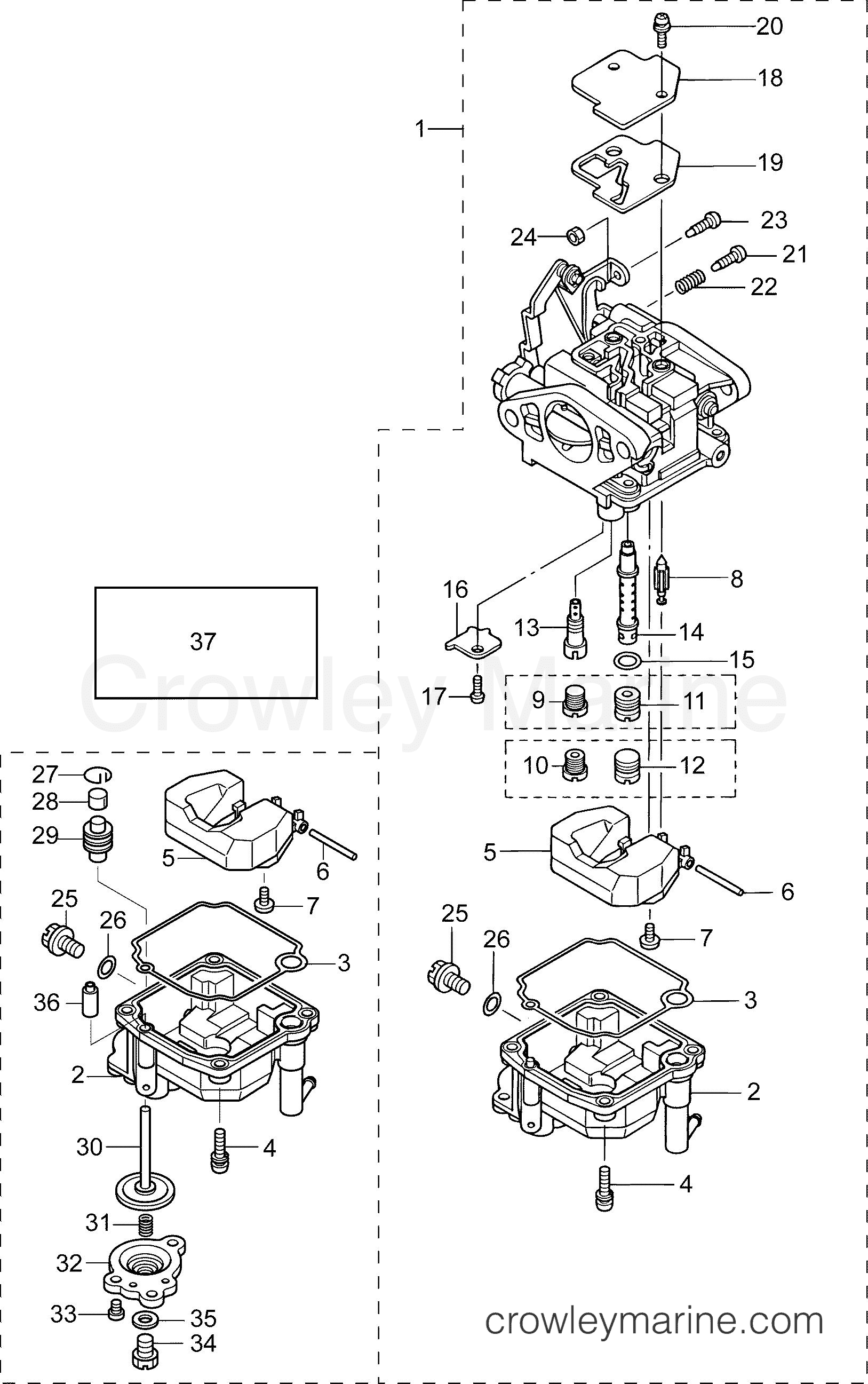 AA Outboard 9.8 PORTABLE - E10PL4AAA - CARBURETOR ASSEMBLY