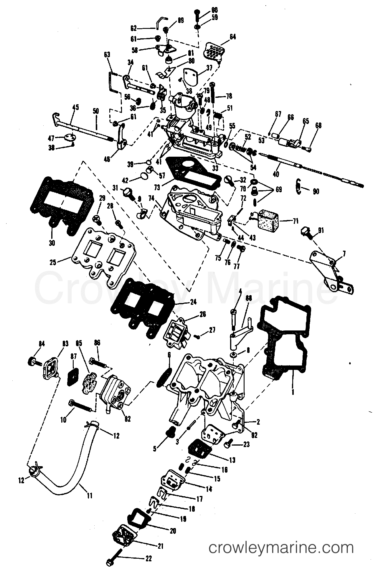 CARBURETOR GROUP - 1968 Evinrude Outboards 9.5 9822D ... 9 9 evinrude fuel pump diagram 