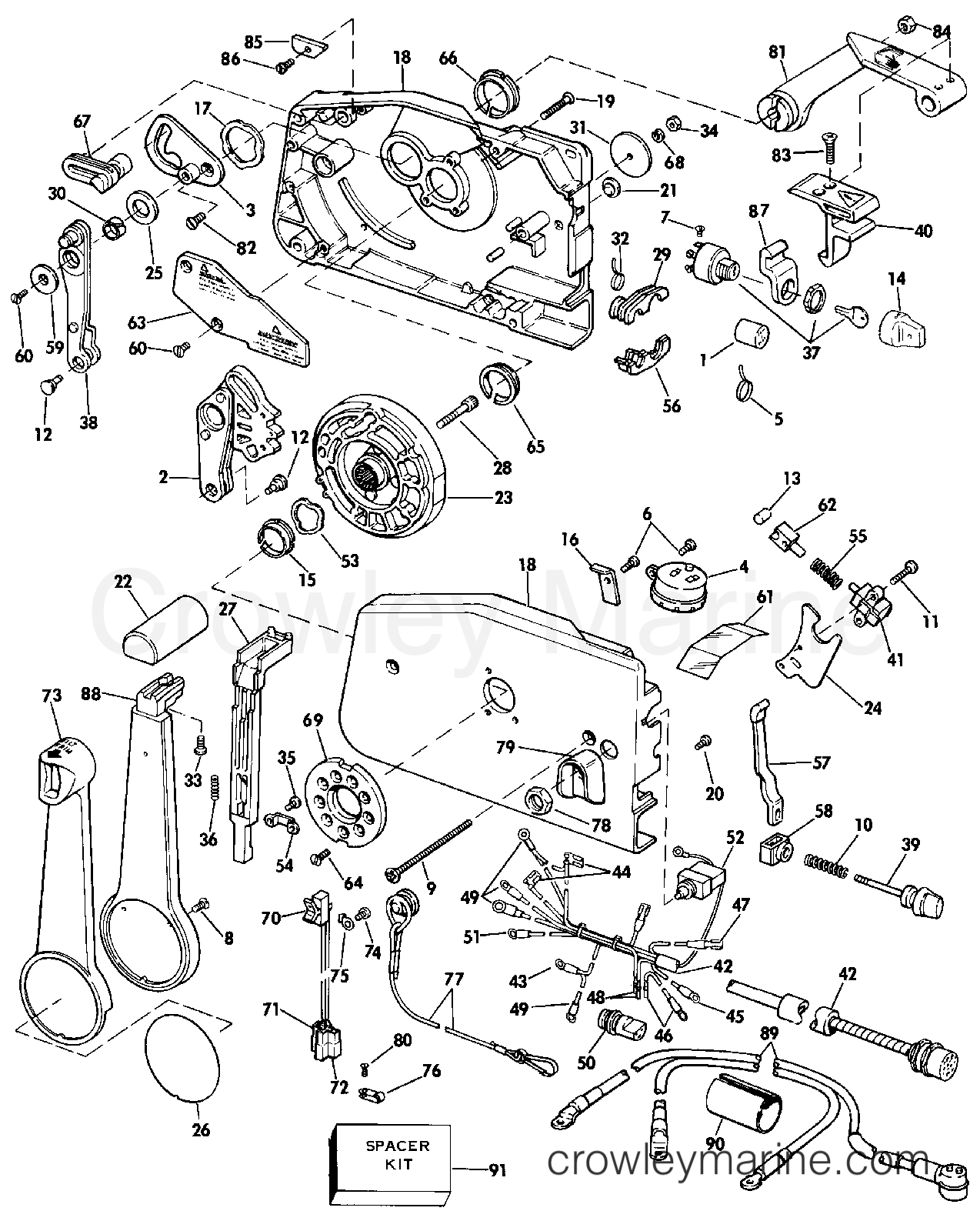 1987 Outboard 300 - J300CLCUR - REMOTE CONTROL