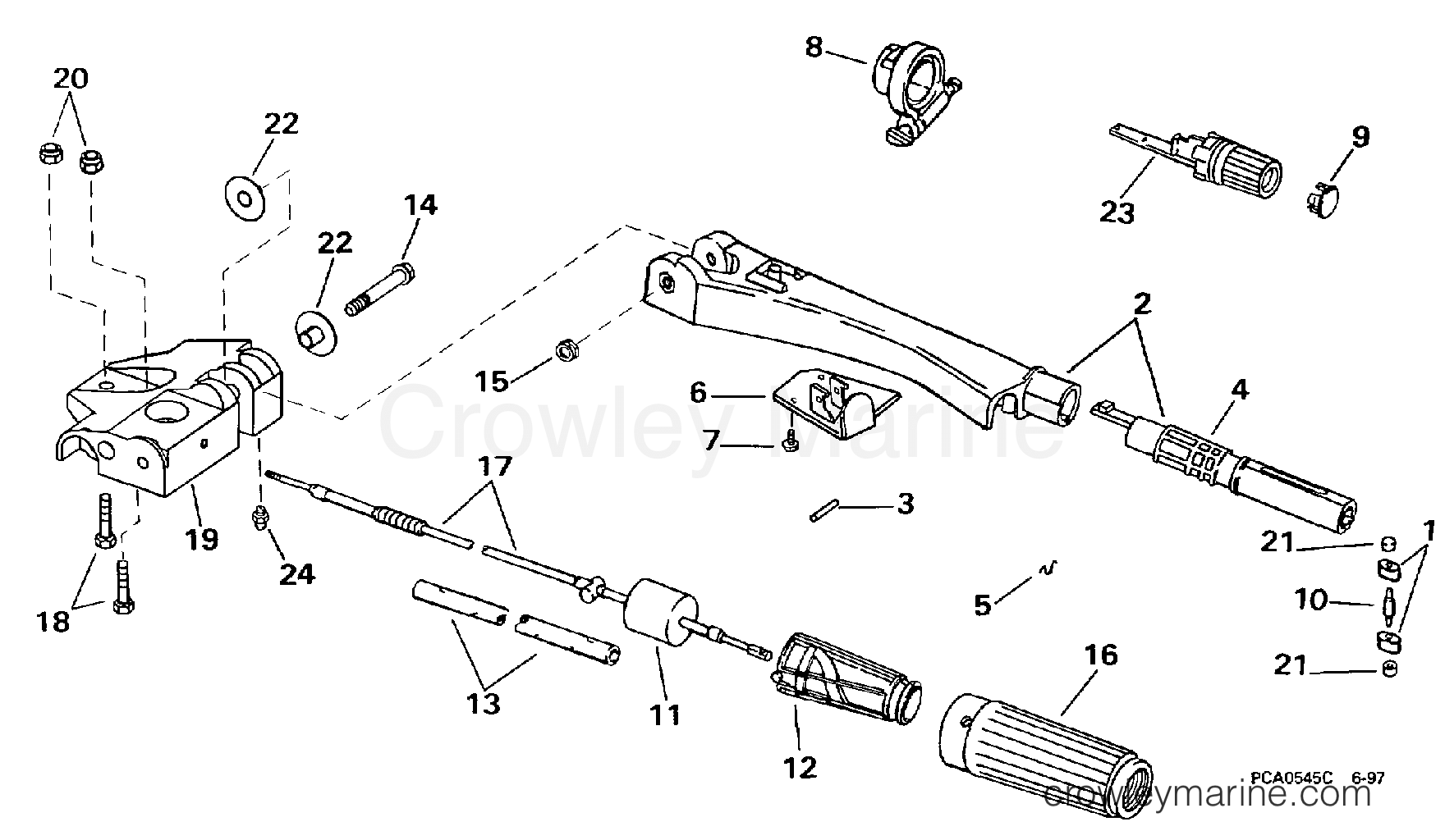 1998 Outboard 40 - SJ40RSLR - STEERING & SHIFT HANDLE