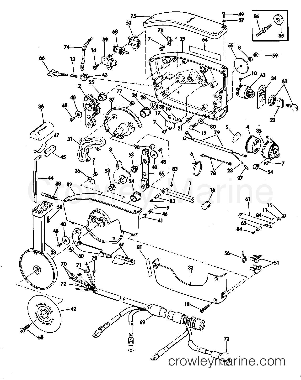 1977 Outboard 200 - 200740C - REMOTE CONTROL