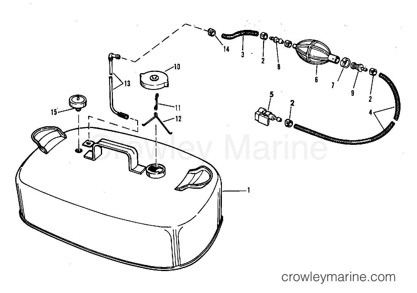 3 GALLON FUEL TANK KIT 1974 Rigging Accessories Fuel System Crowley
