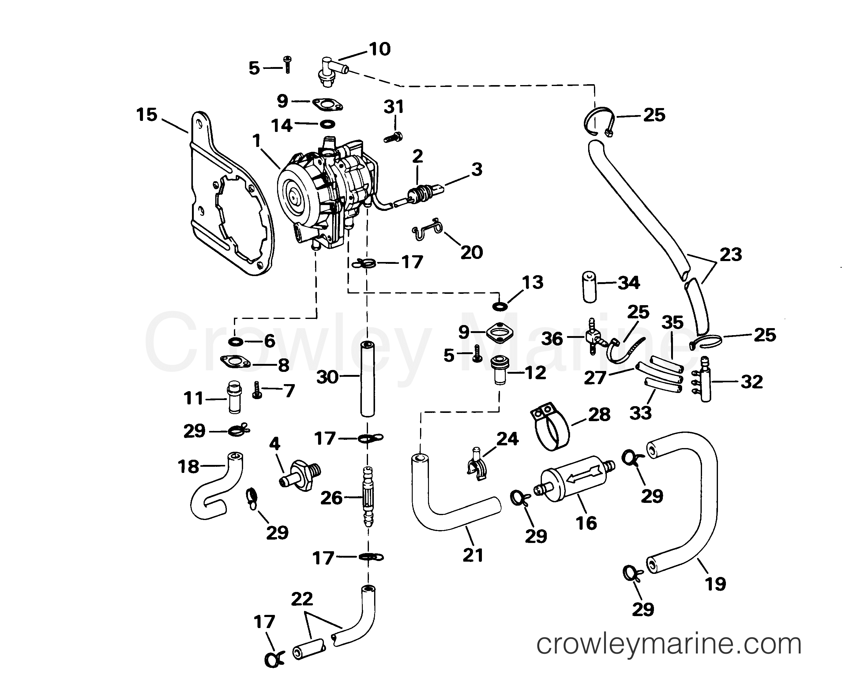 2001 Outboard 60 - J60PLSID - FUEL PUMP