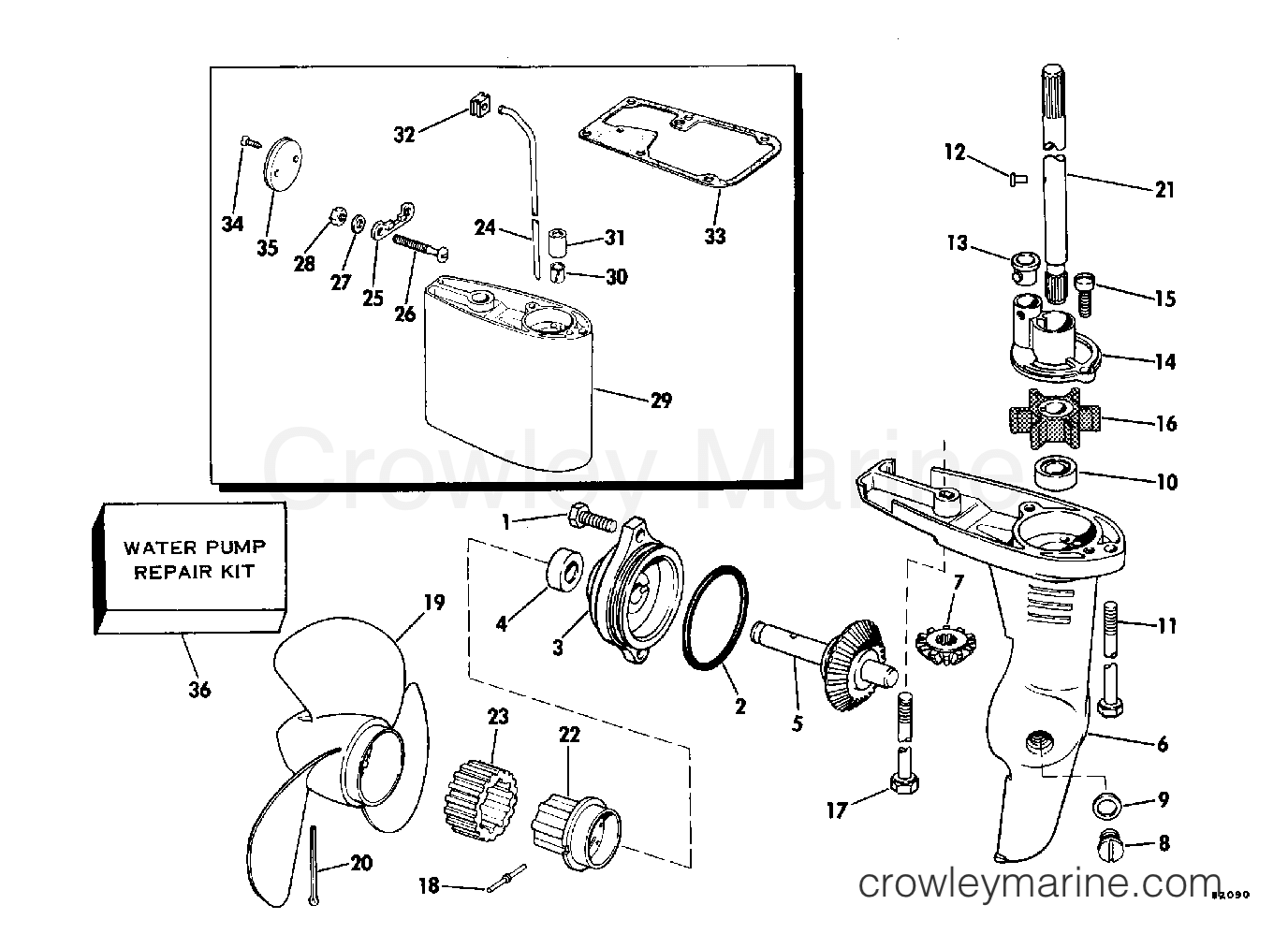 1979 Outboard 2 - 2902A - GEARCASE