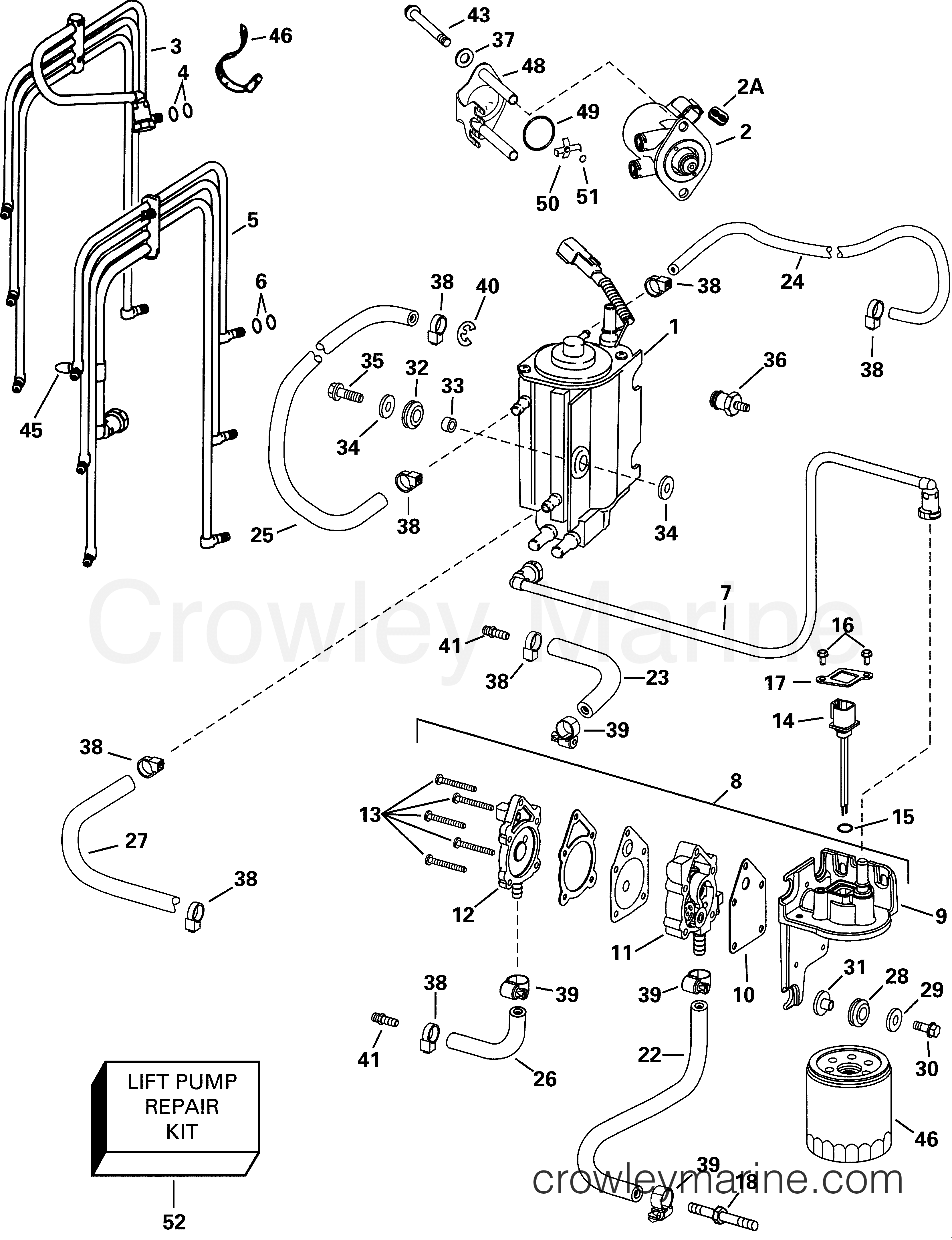 2001 Outboard 75 - E75FVLSIF - FUEL COMPONENTS