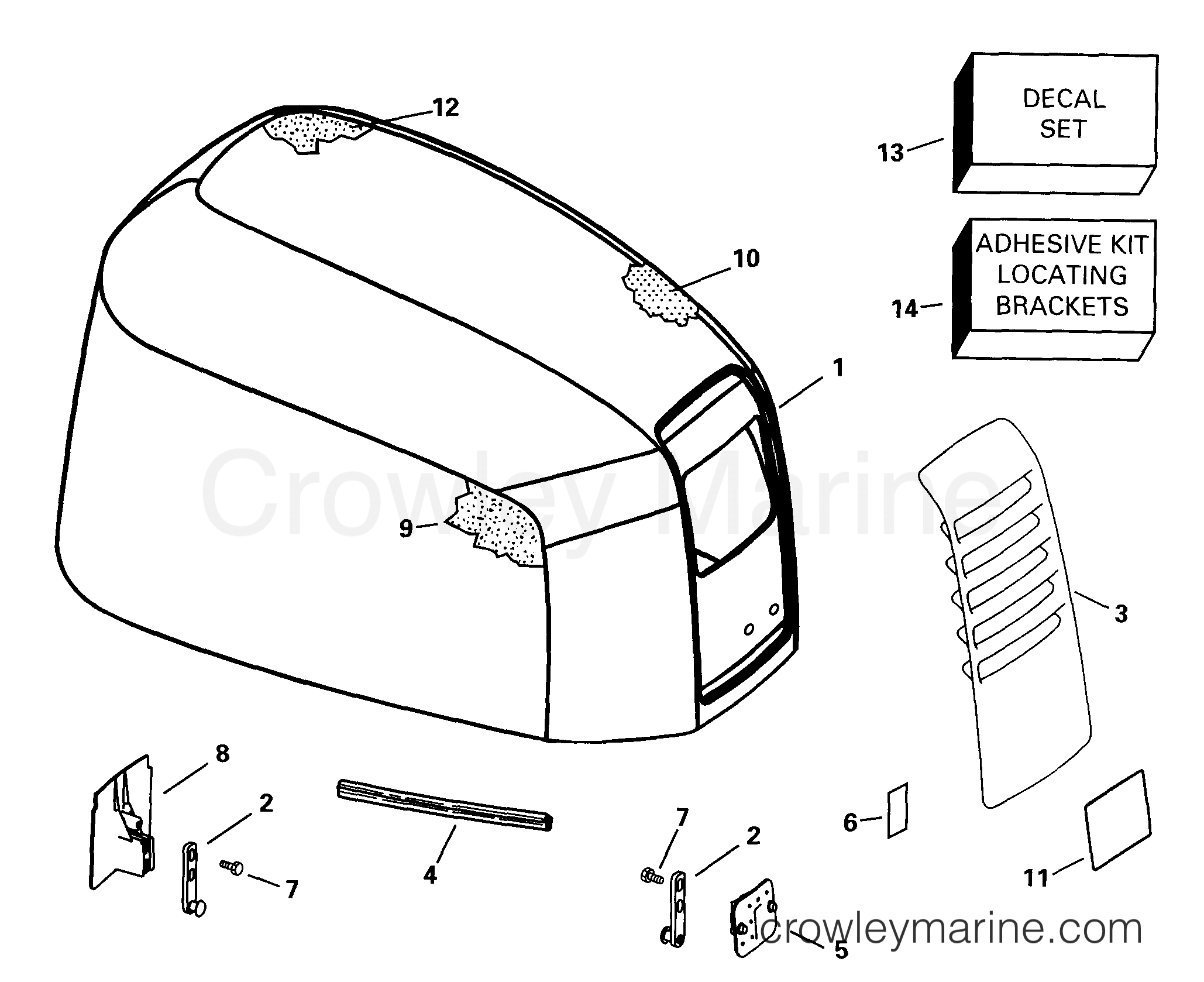 1999 Outboard 225 - E225FCZEES - ENGINE COVER