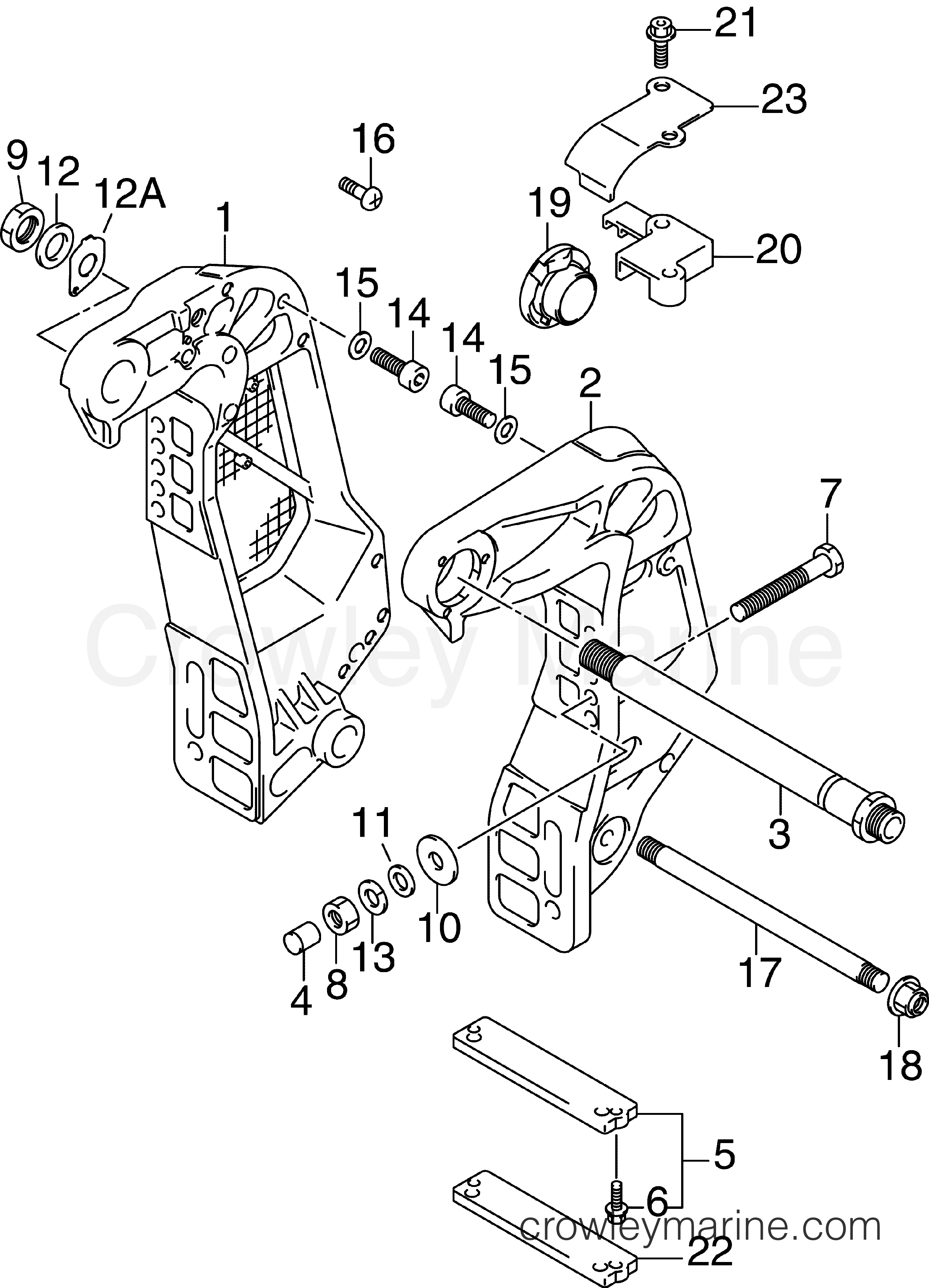 2006 Outboard 90 - J90PL4SDA - STERN BRACKETS