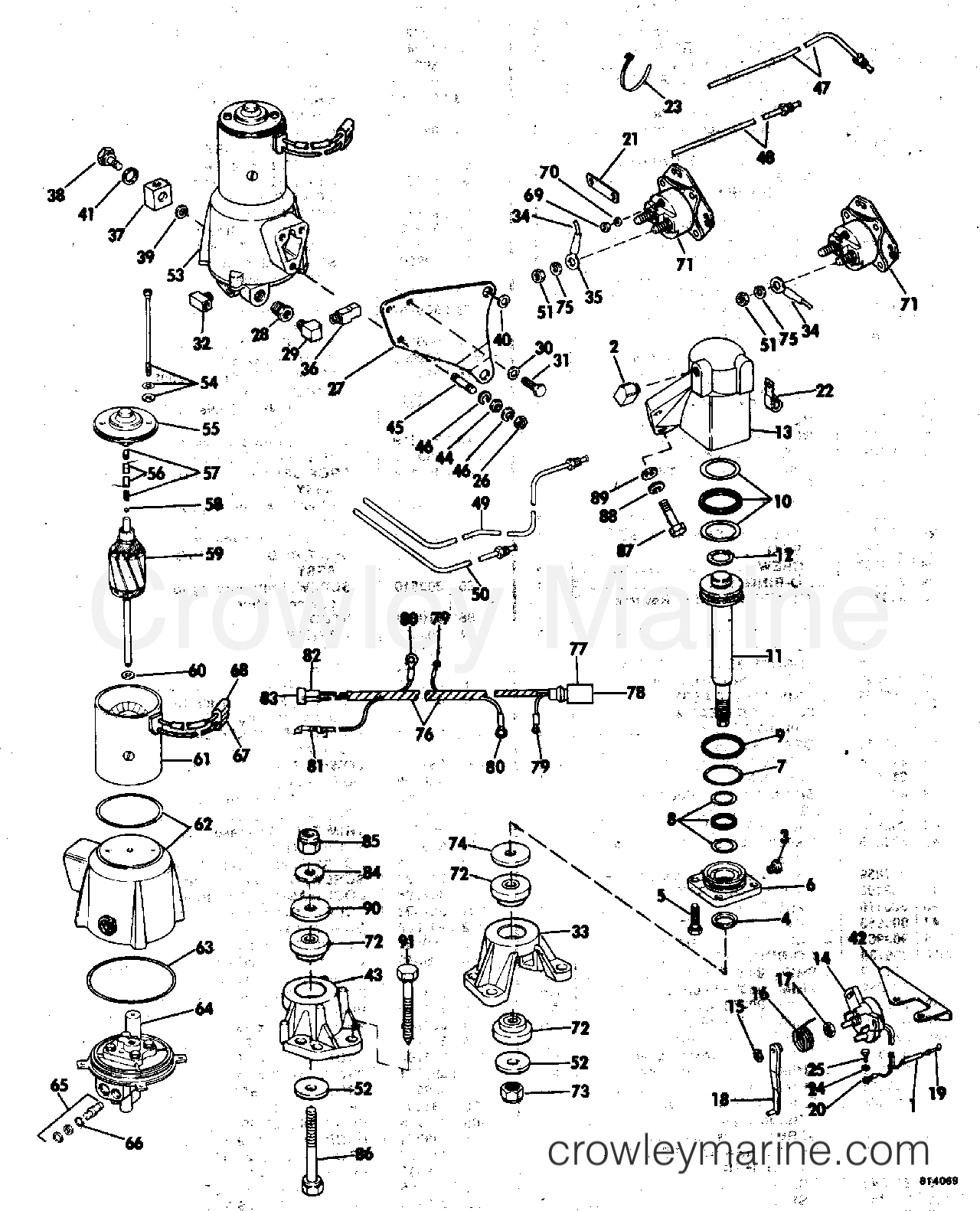 1981 Stern Drive 3.8 - 170SPMCCIS - ENGINE MOUNT GROUP
