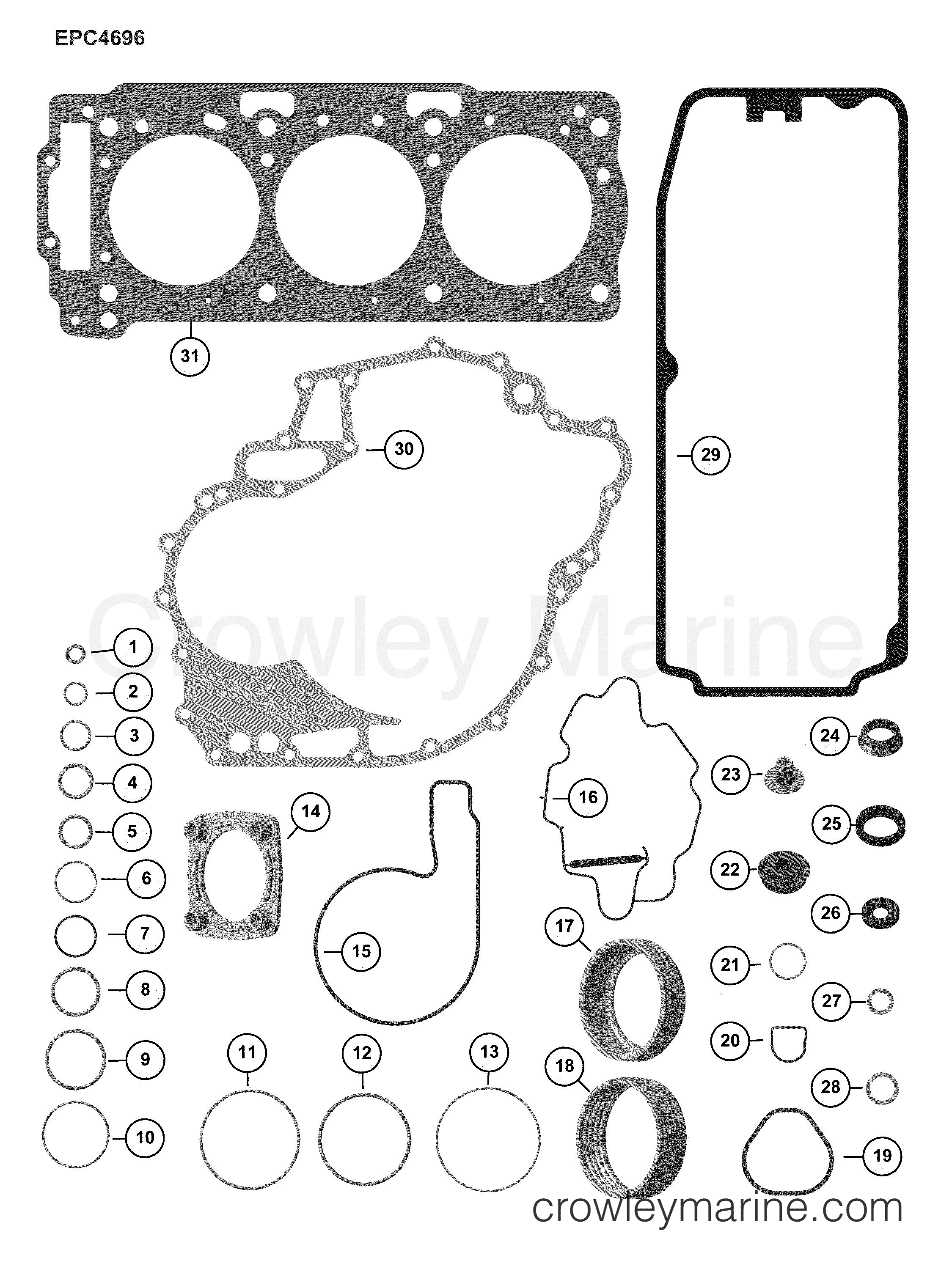 AA Powertrain 200 - 440010AAA - ENGINE GASKET KIT