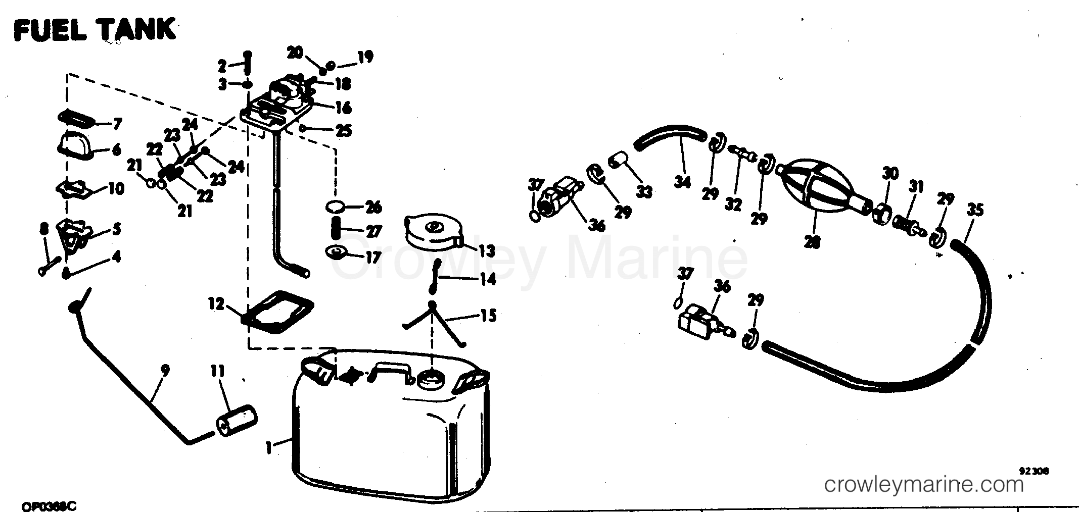 1982 Outboard 35 - J35ECND - FUEL TANK
